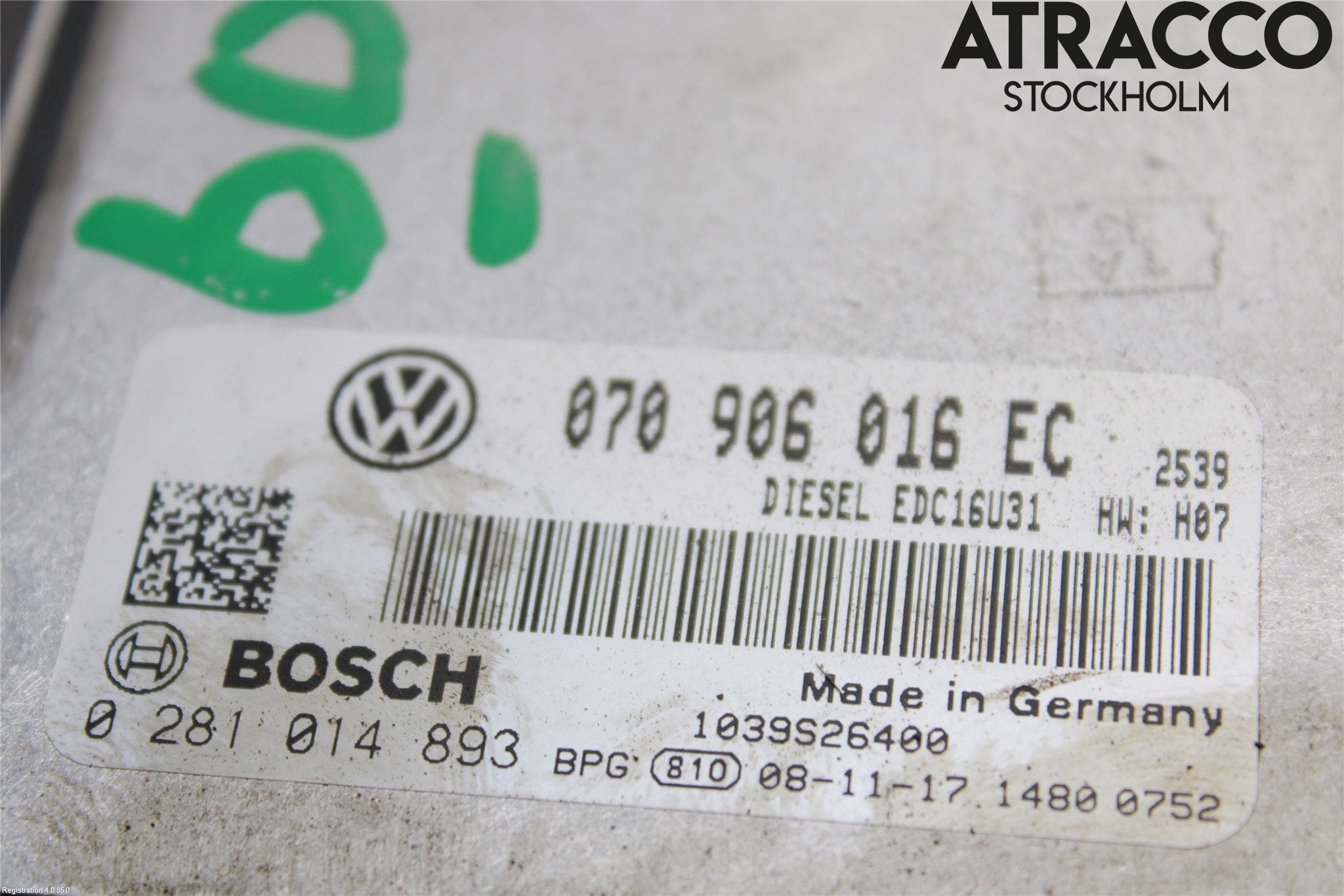 Volkswagen VW TRANSP/CARAVELLE (T5) 04-15 Styrenhet Inspump Diesel