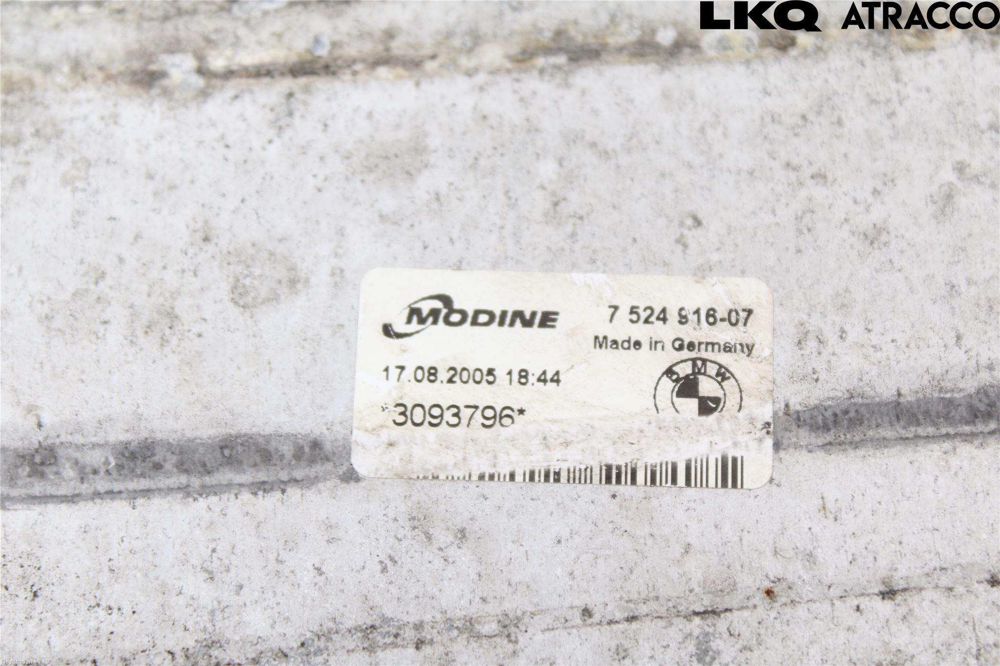 BMW 3 E90/91 SED/TOU 05-12 Laddluft-Intercooler Kyl