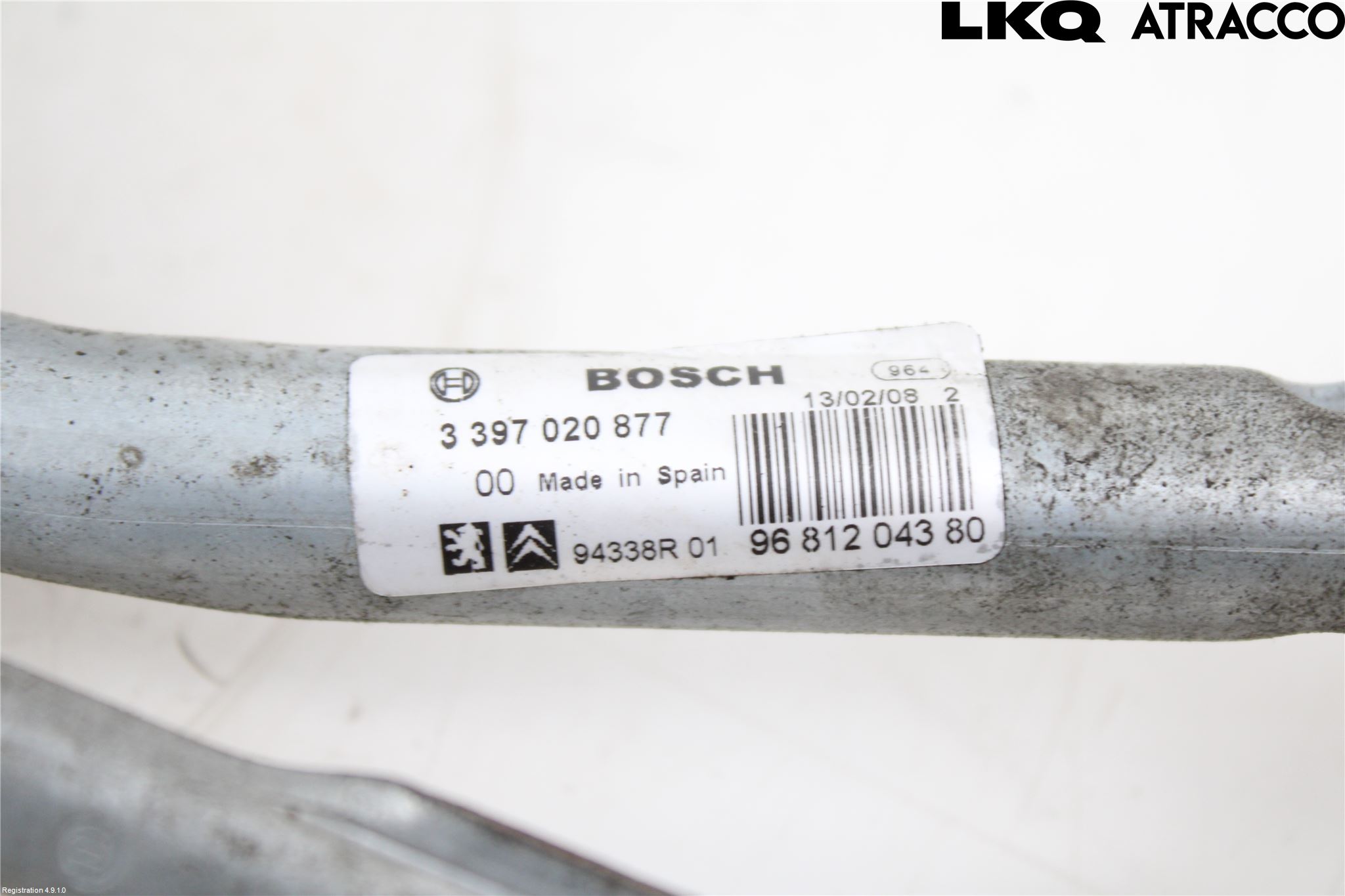 Peugeot 207 Torkarmekanism Vindruta