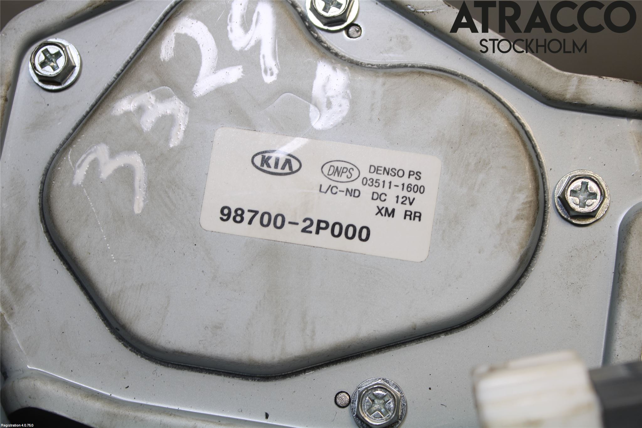 Kia SORENTO 10-14 Torkarmotor Baklucka