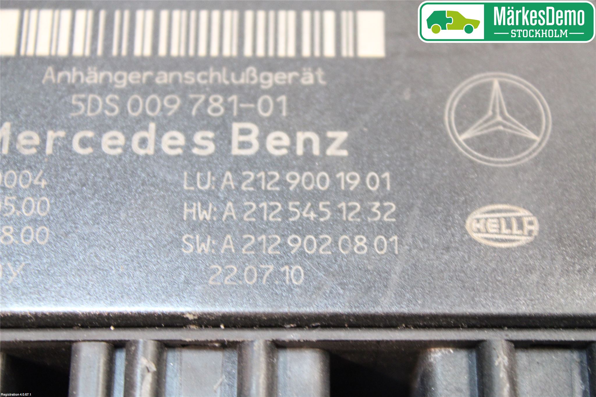 Mercedes-Benz MB E-KLASS (W212) 09-16 Styrenhet Dragkrok