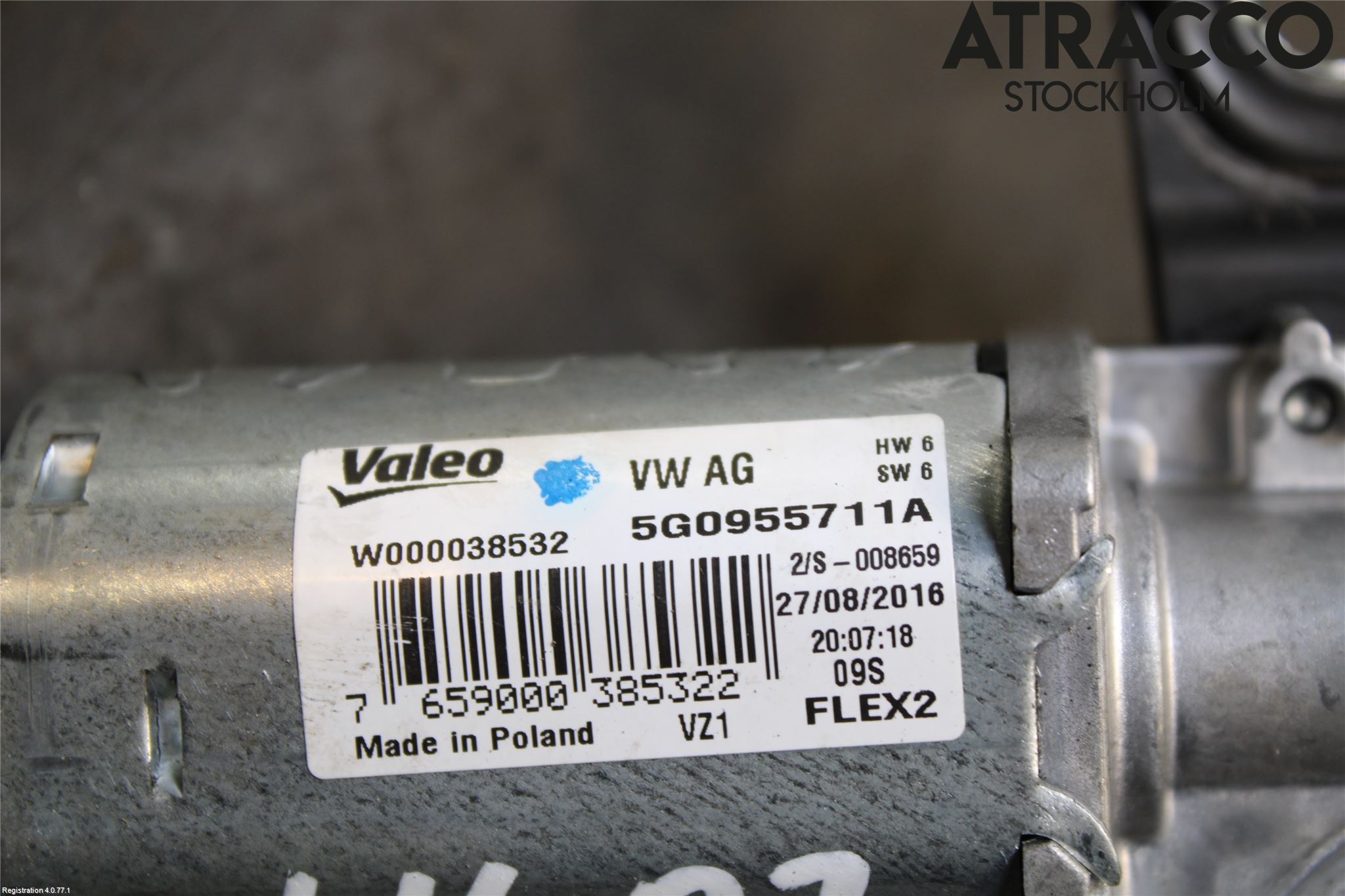 Volkswagen VW GOLF / E-GOLF VII 13-20 Torkarmotor Baklucka