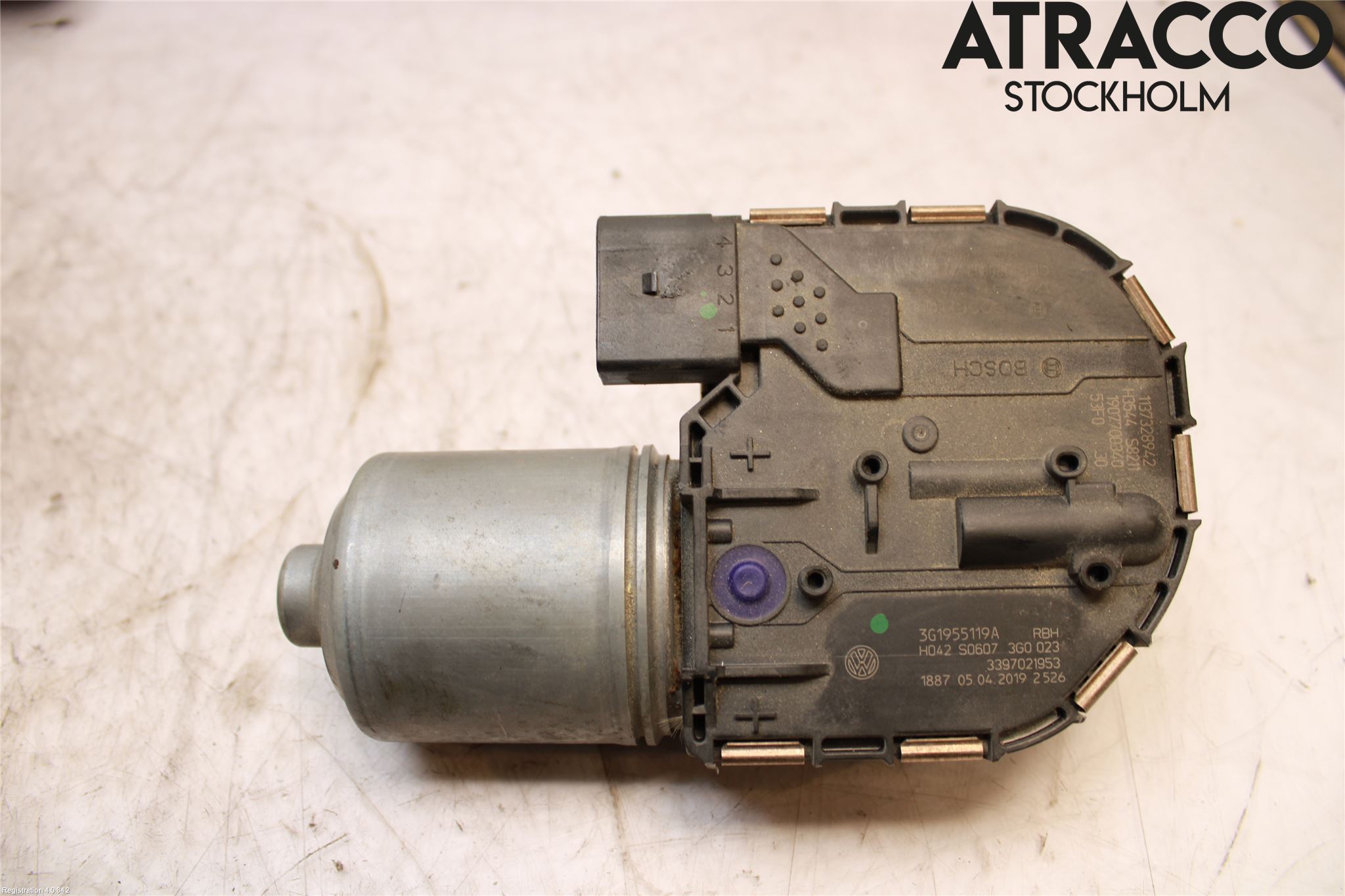 Volkswagen VW PASSAT 15-19 Torkarmotor Vindruta