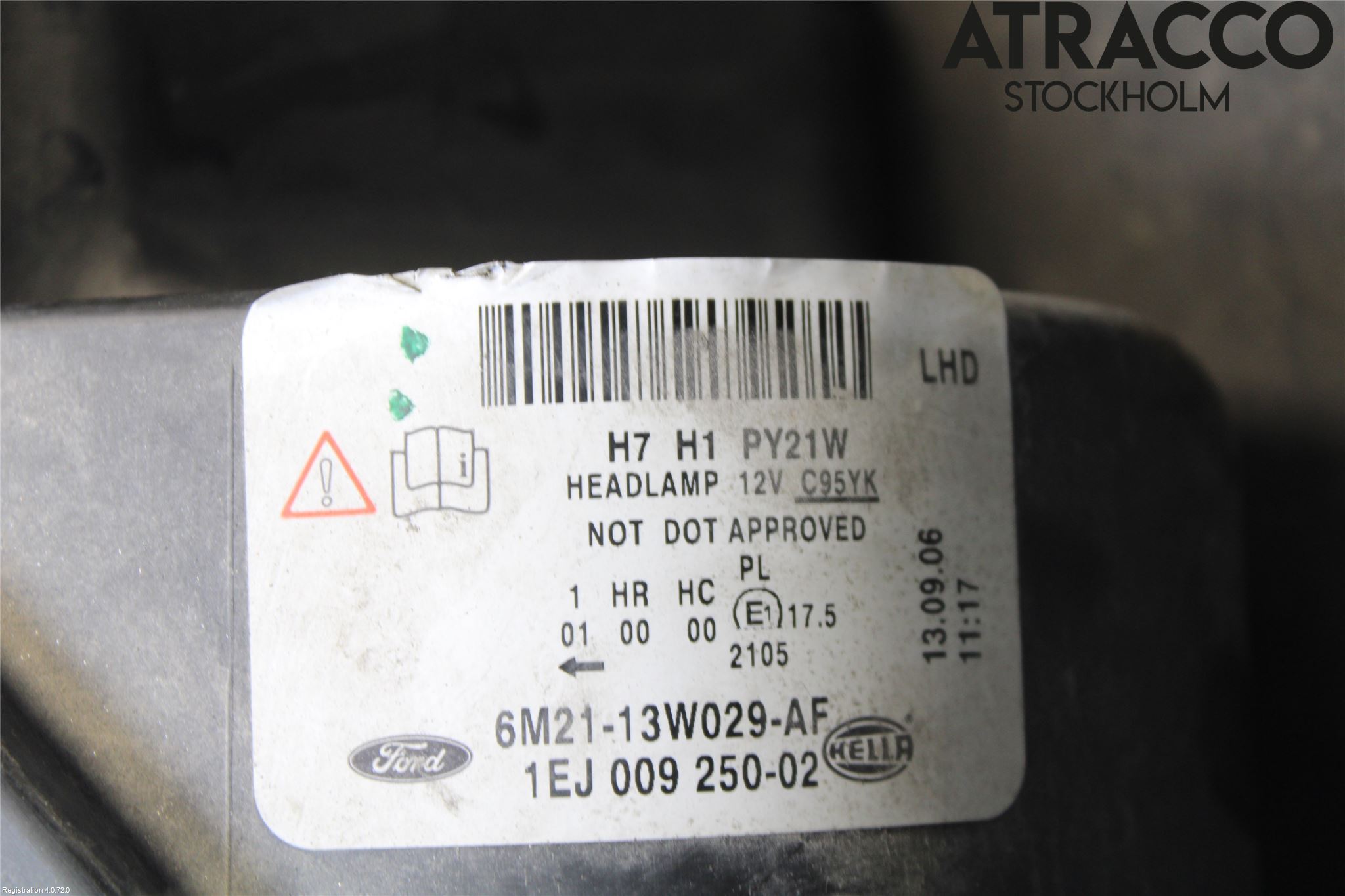 Ford S-MAX 06-15 Strålkastare Höger