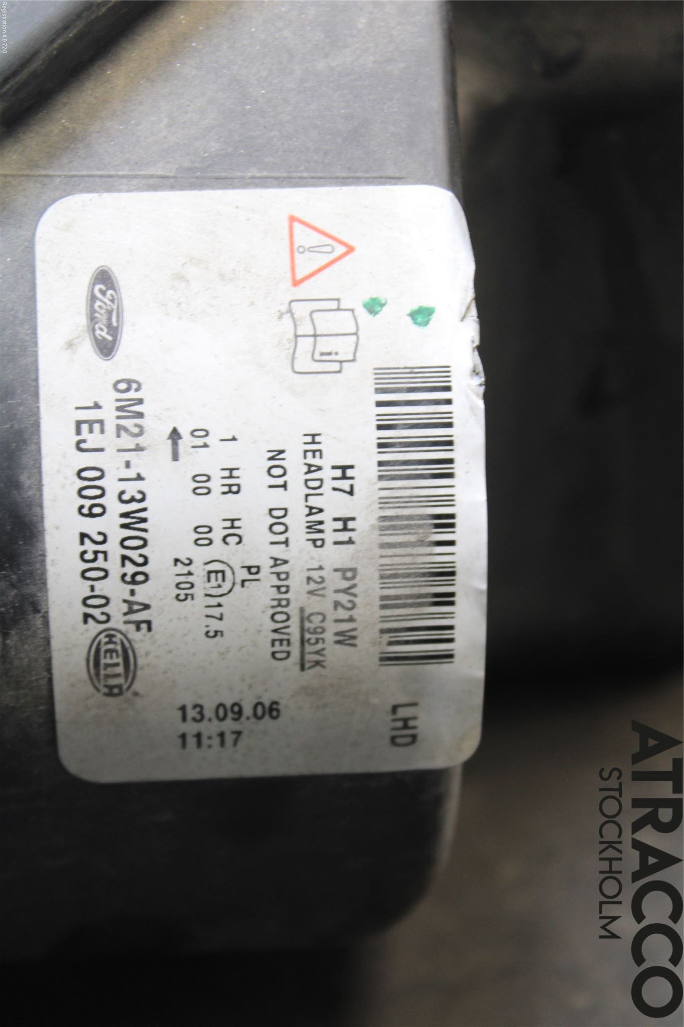 Ford S-MAX 06-15 Strålkastare Höger