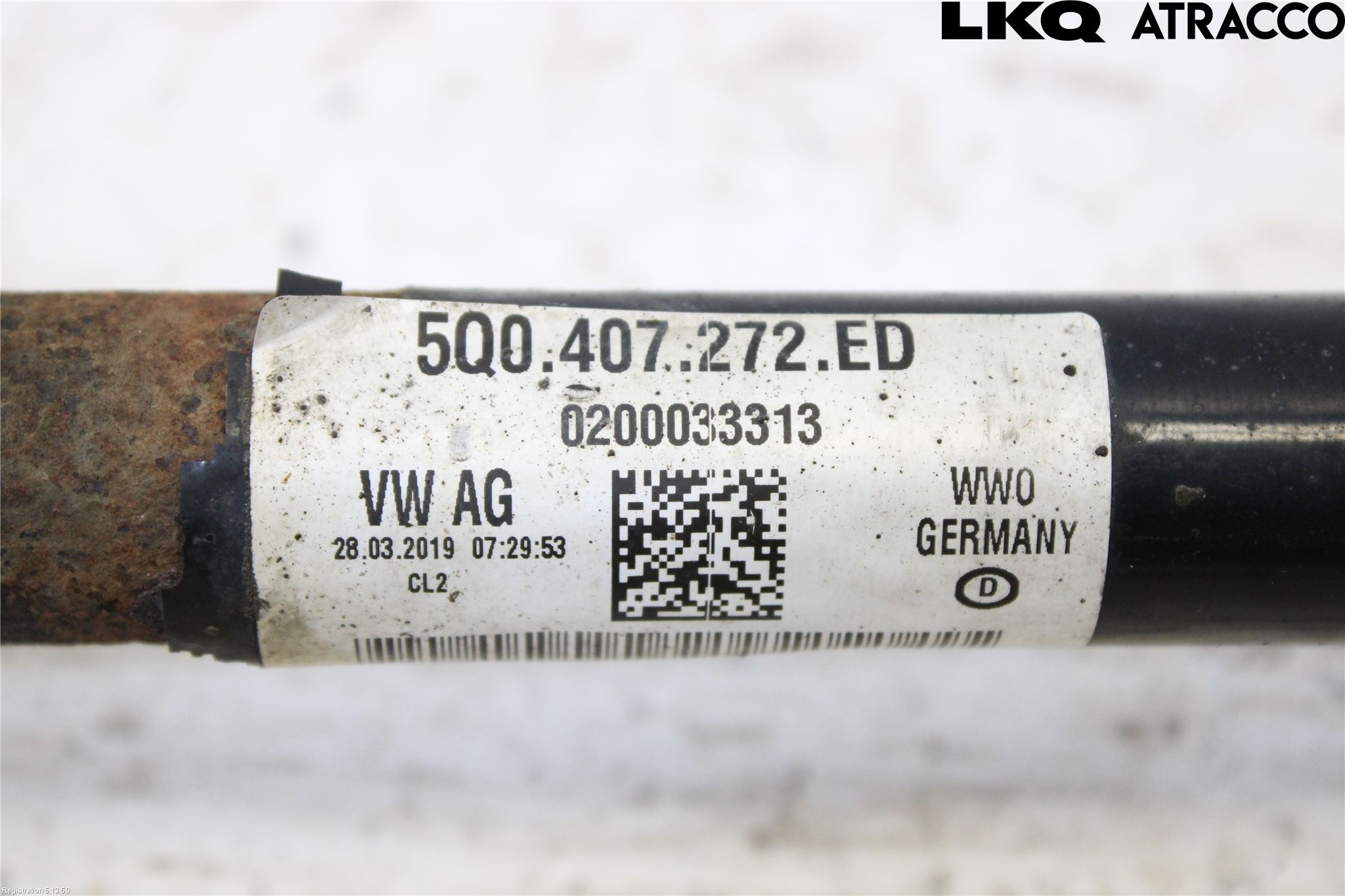 Volkswagen VW GOLF / E-GOLF VII 13-20 Drivaxel Fram Höger