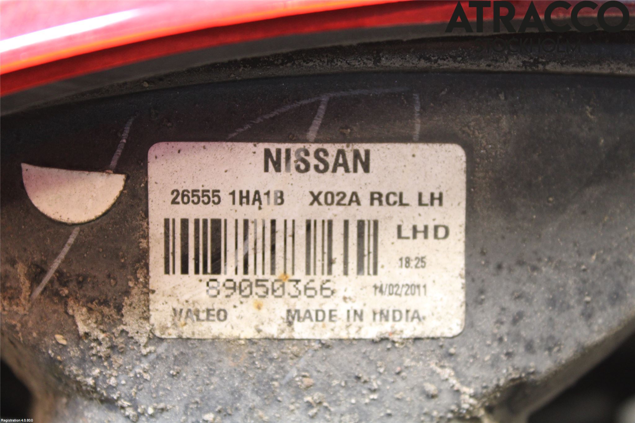 Nissan MICRA 11-16 Bakljus Vänster