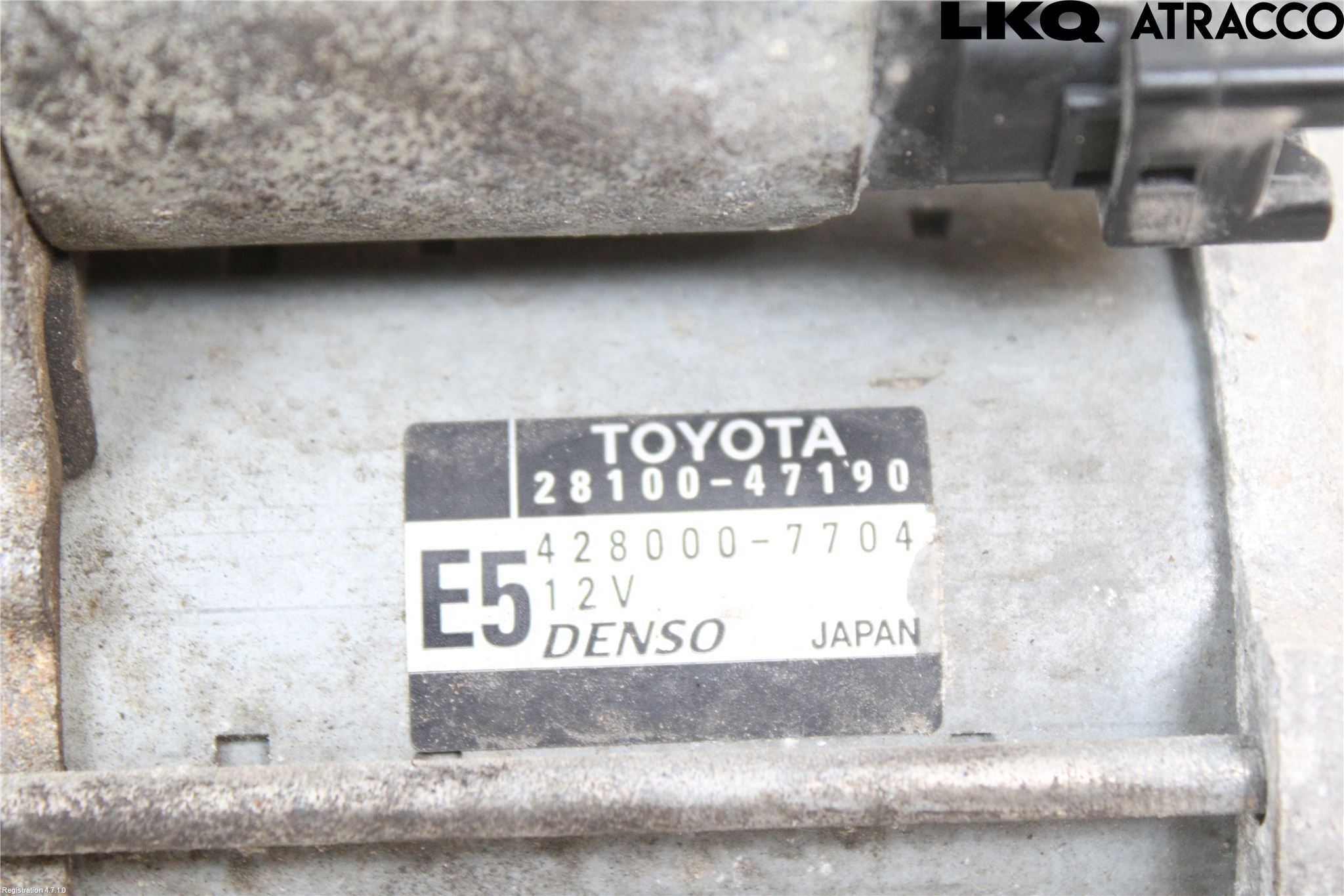 Toyota VERSO-S 11-16 Startmotor