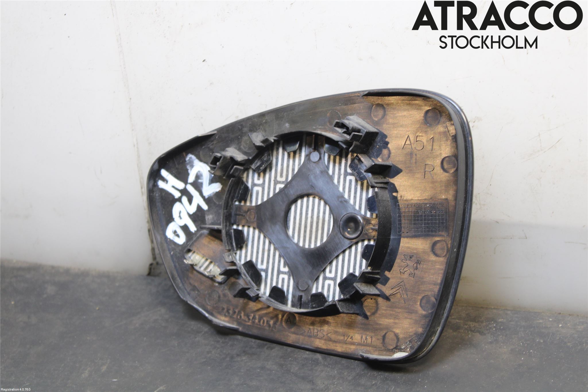 Citroen C5 08-17 Spegelglas Hö