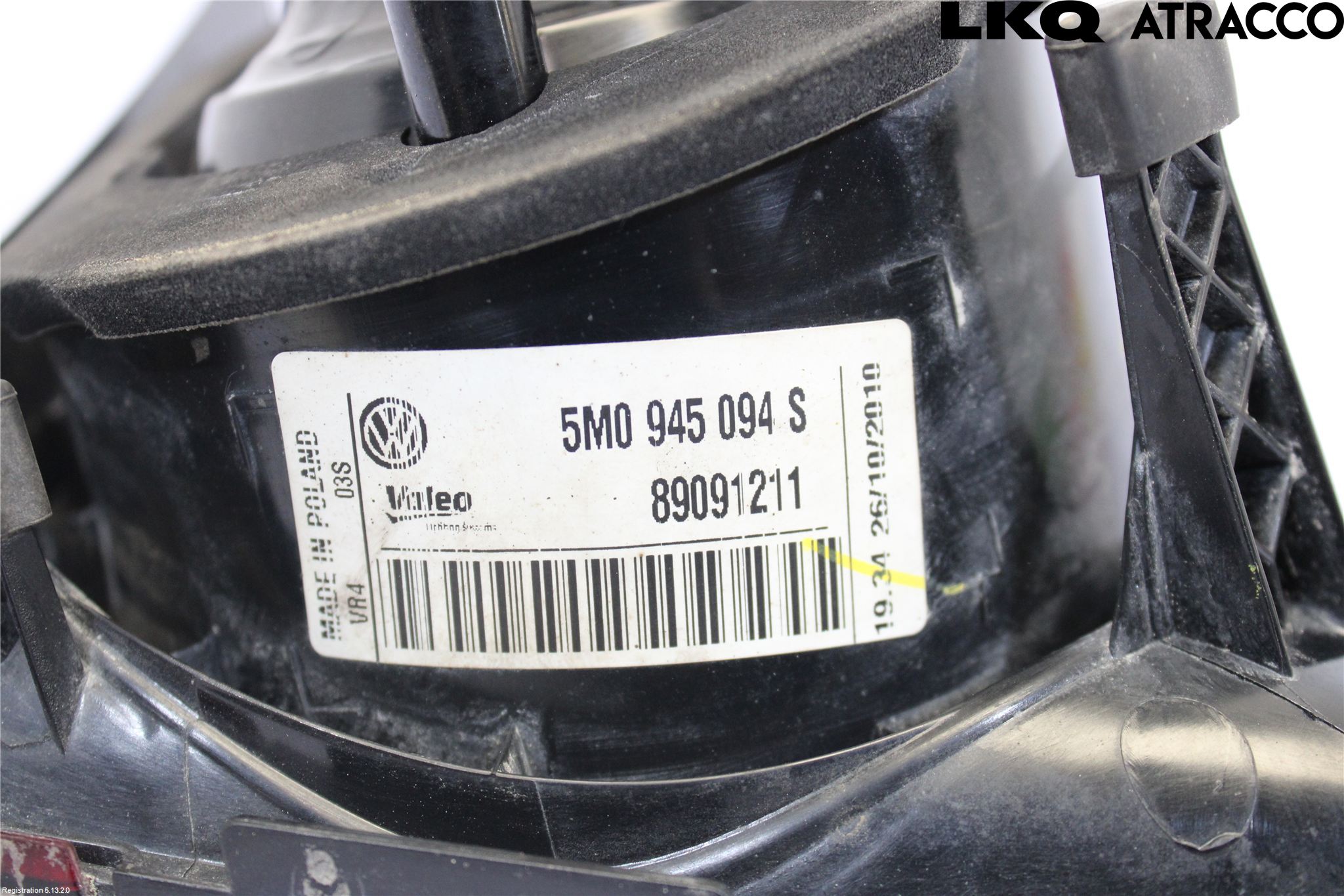 Volkswagen VW GOLF PLUS/CROSS GOLF 04-14 Bakljus Lucka Hö