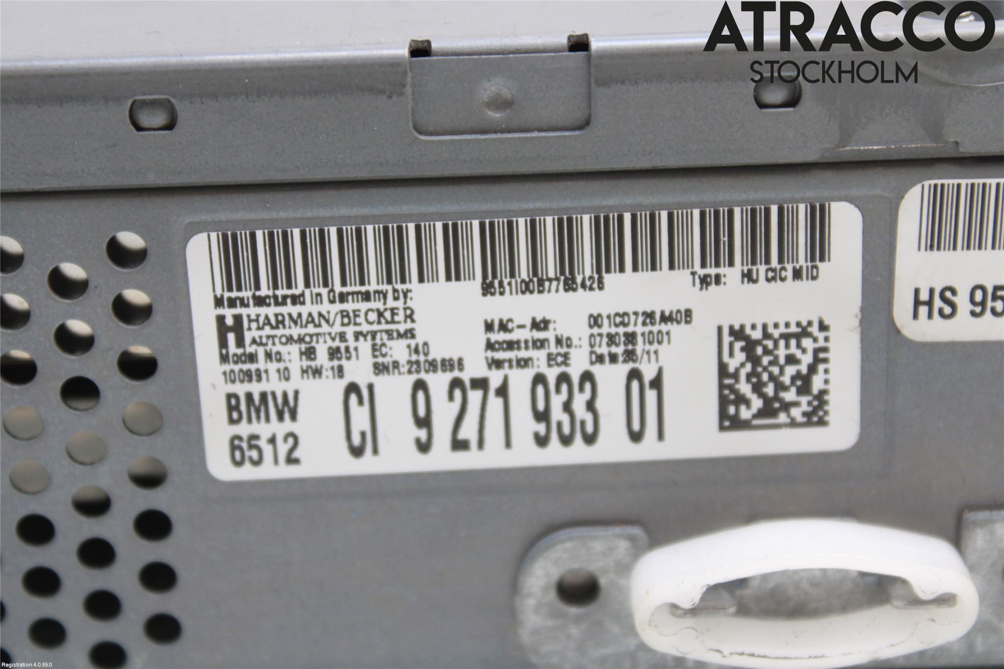 BMW 5 F10/F11/F18 09-17 Cd Radio - Multimediapanel