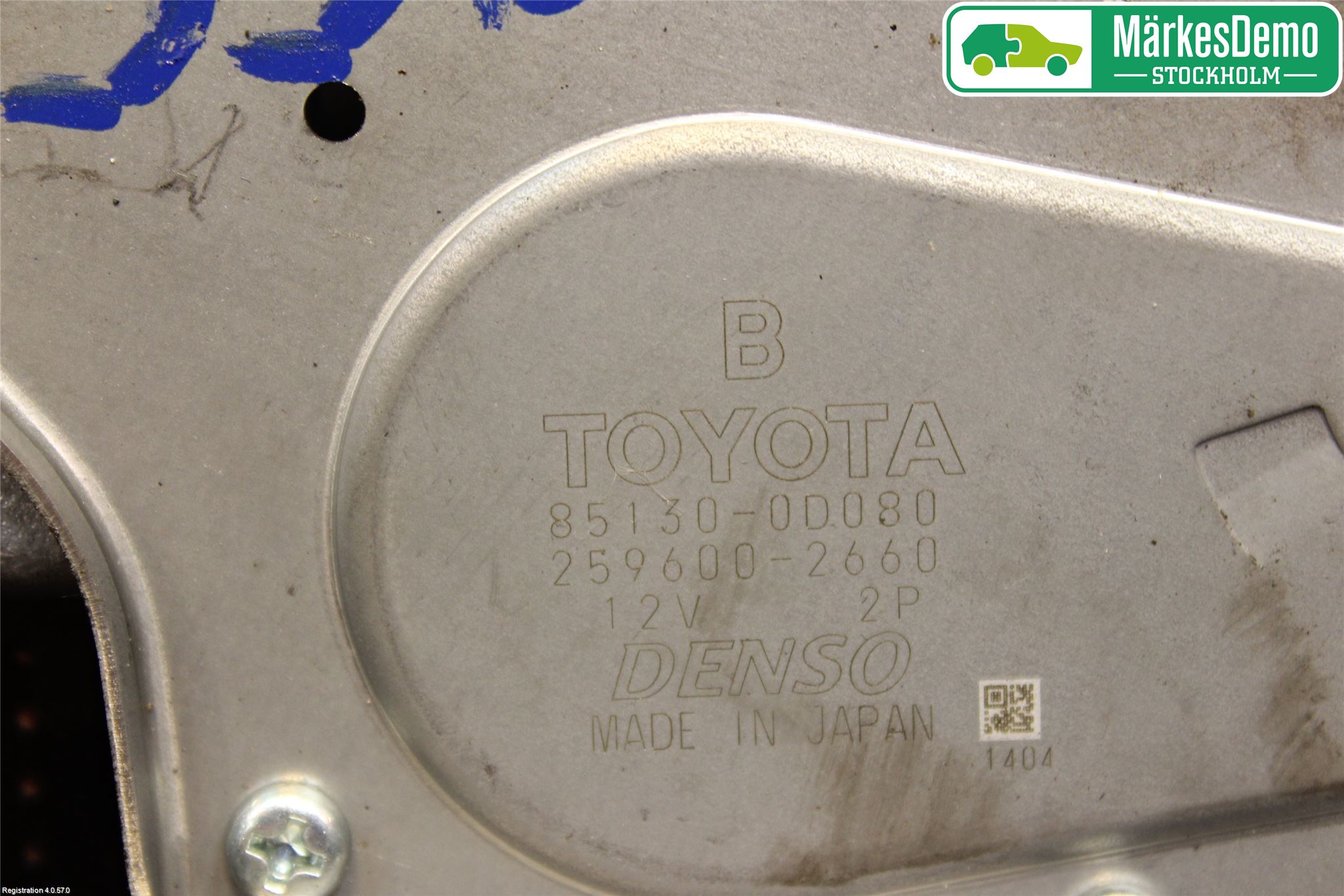 Toyota YARIS XP130 12-14 Torkarmotor Baklucka