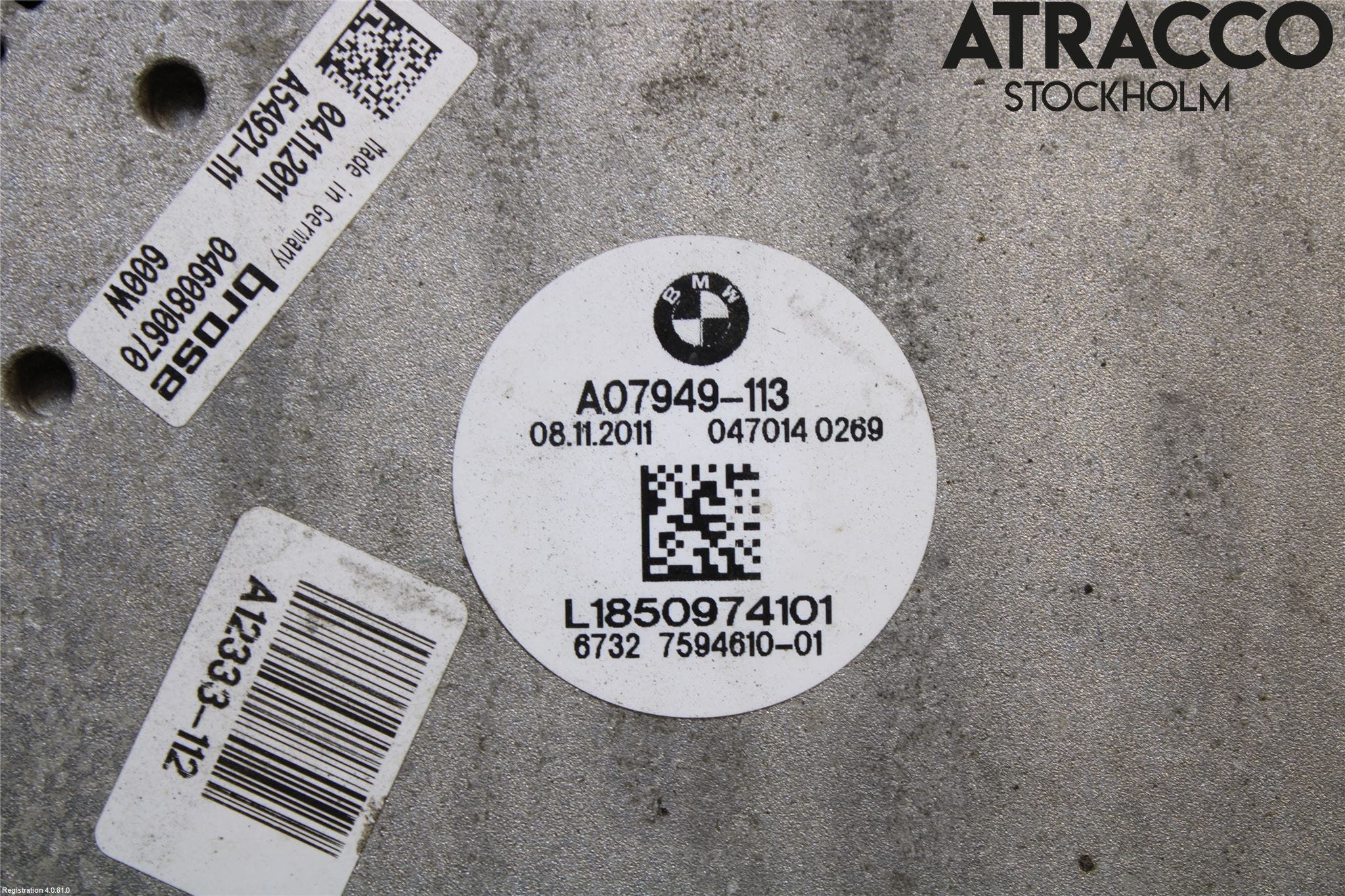 BMW 5 F10/F11/F18 09-17 Kylfläkt El