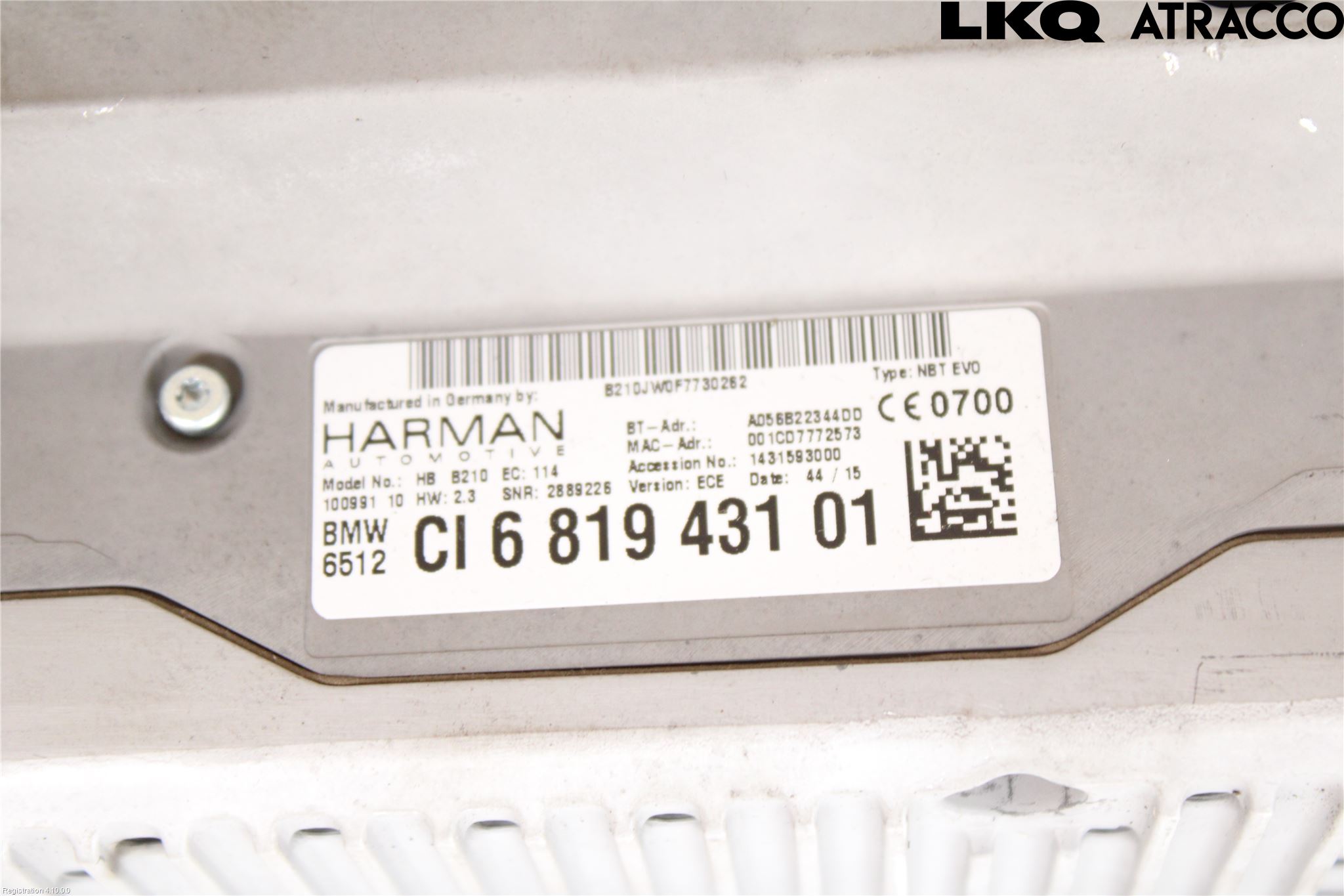 BMW 7 G11/G12 15-22 Cd Radio - Multimediapanel