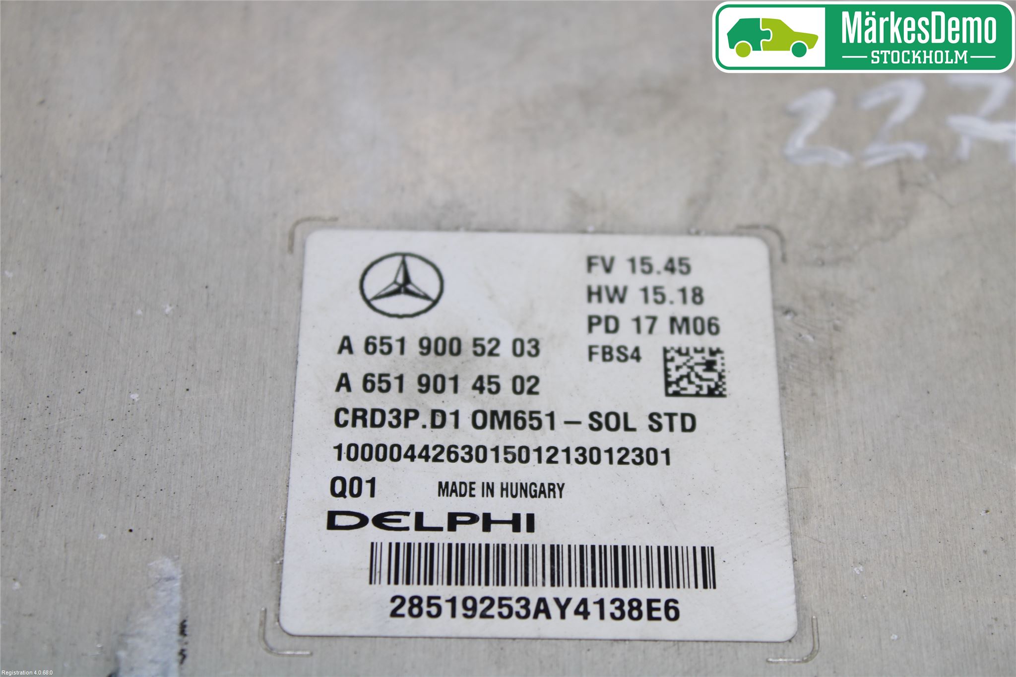 Mercedes-Benz MB C-KLASS (W205) 14-21 Styrenhet Insprut Bensin
