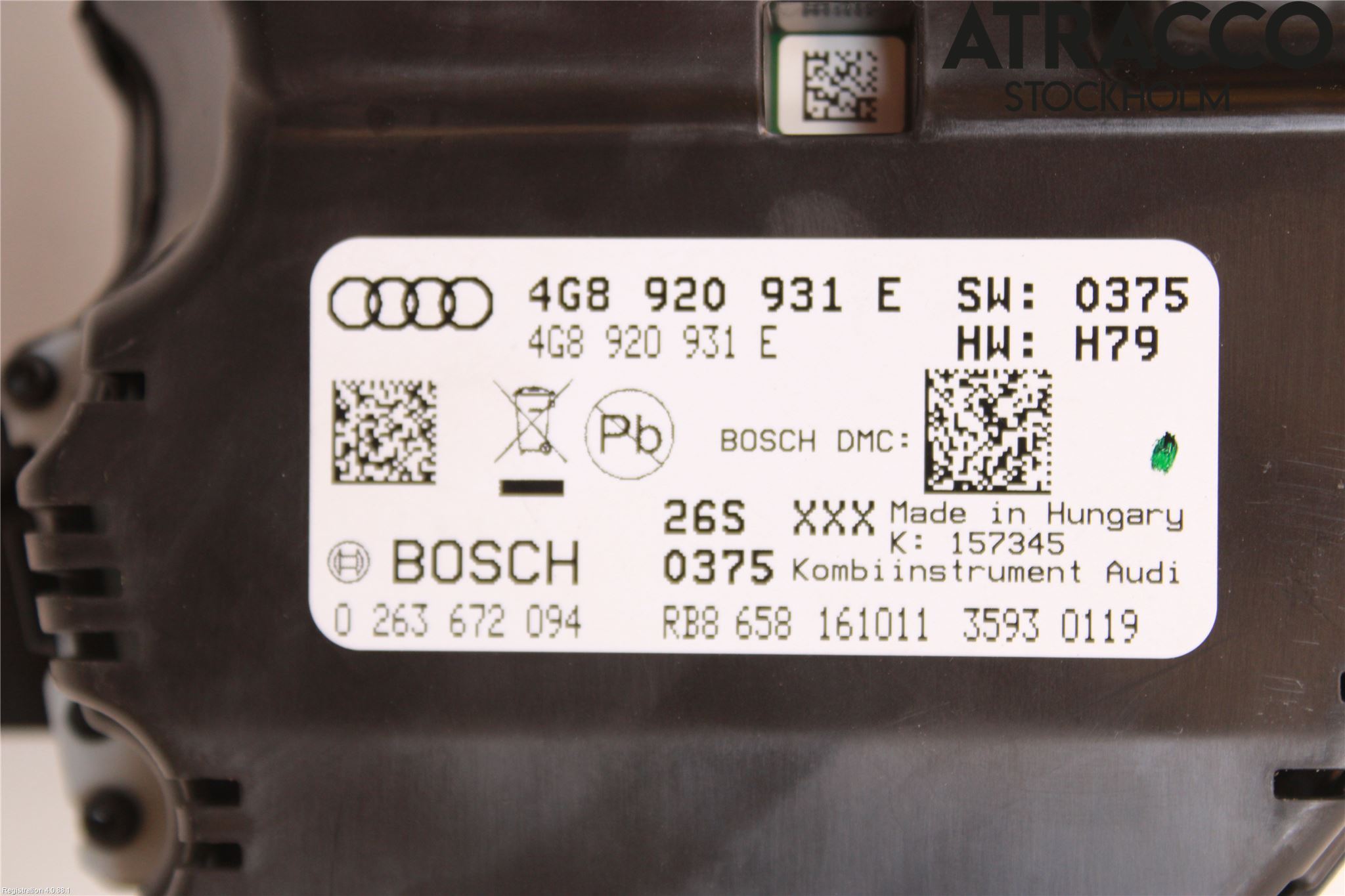 Audi A6/S6 4G 11-18 Instrument Komb
