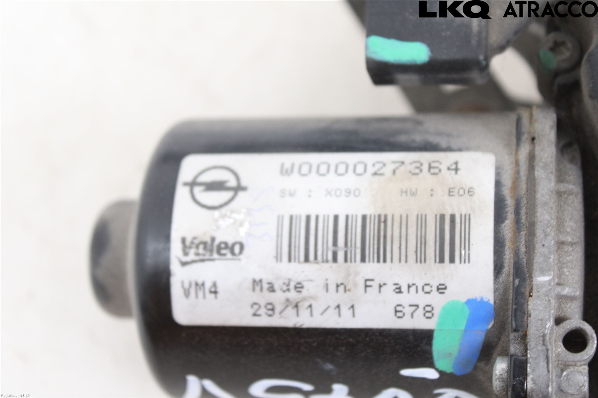 Opel ZAFIRA C 12-19 Torkarmotor Vindruta