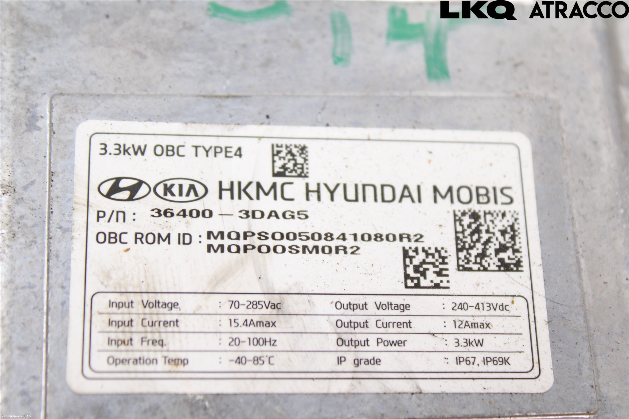 Kia SORENTO 21- Batteriladdare Högspänning