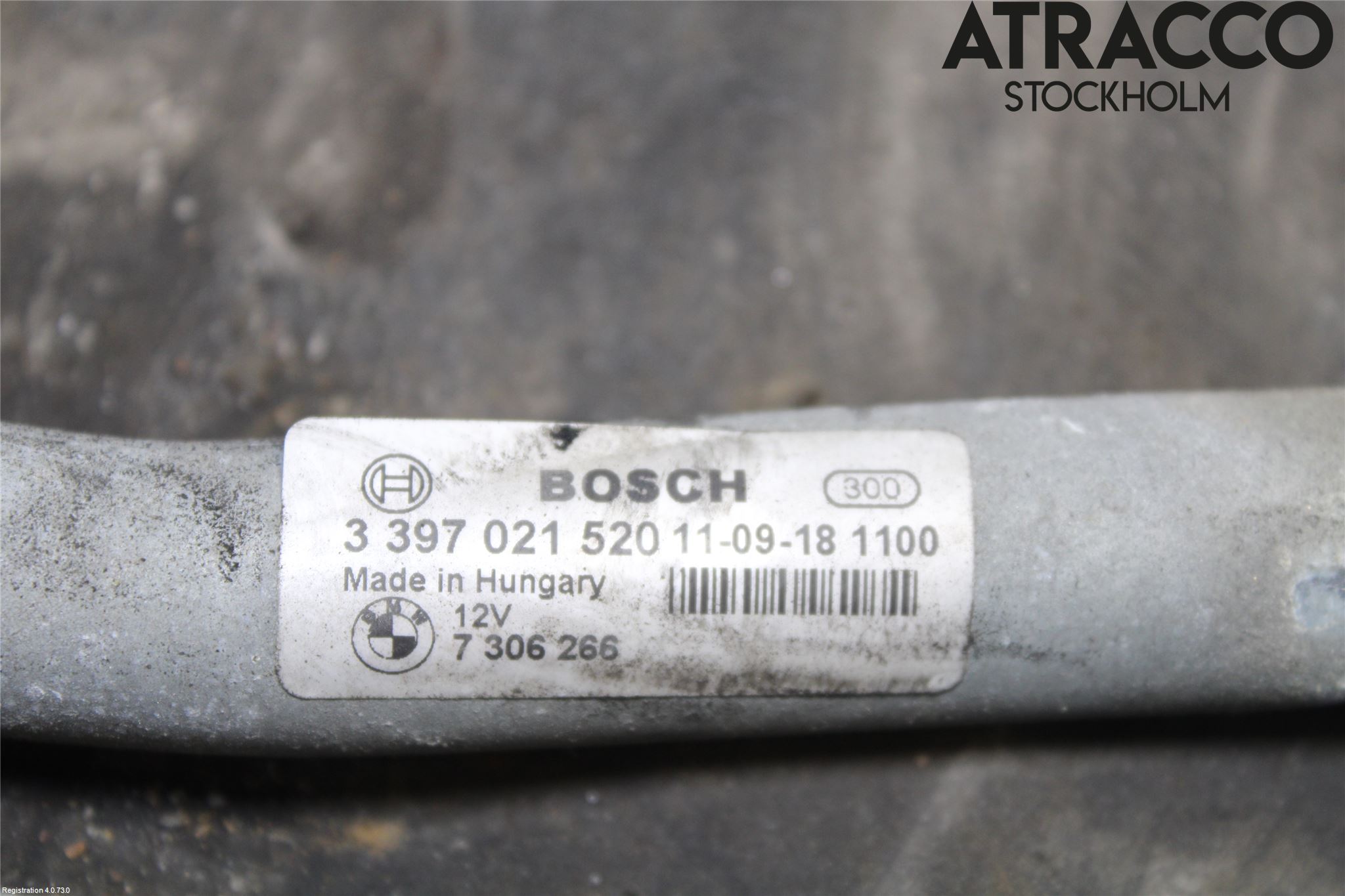 BMW 5 F10/F11/F18 09-17 Torkarmekanism Vindruta