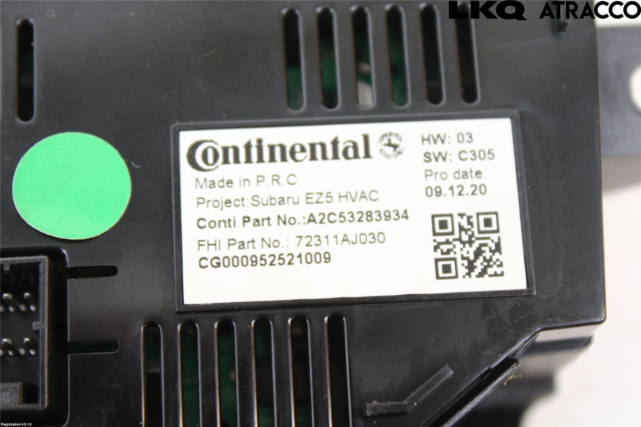 Subaru OUTBACK 10-15 Ac Styrenhet Ac Manöveren