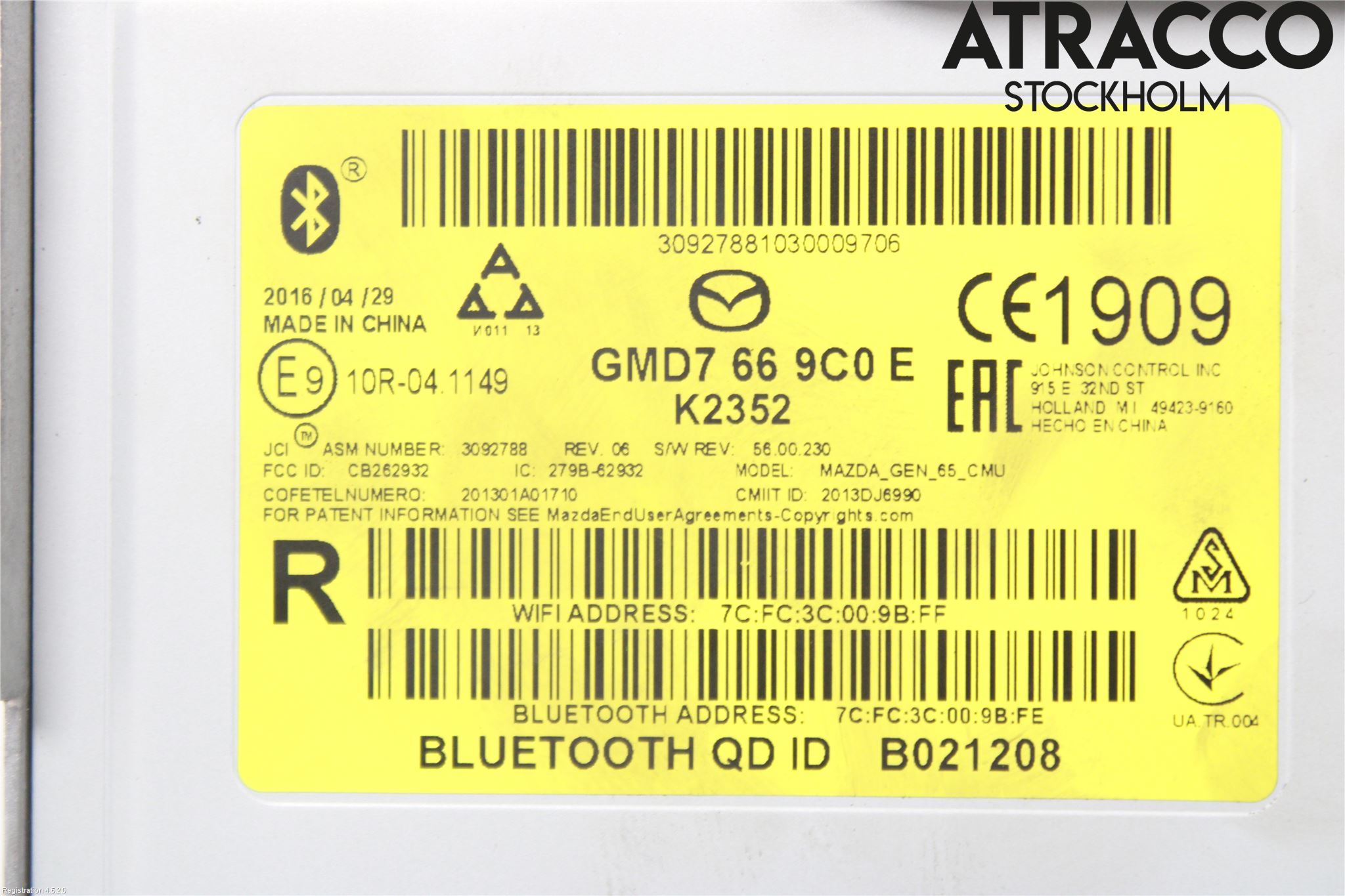 Mazda CX-3 Cd Radio - Multimediapanel