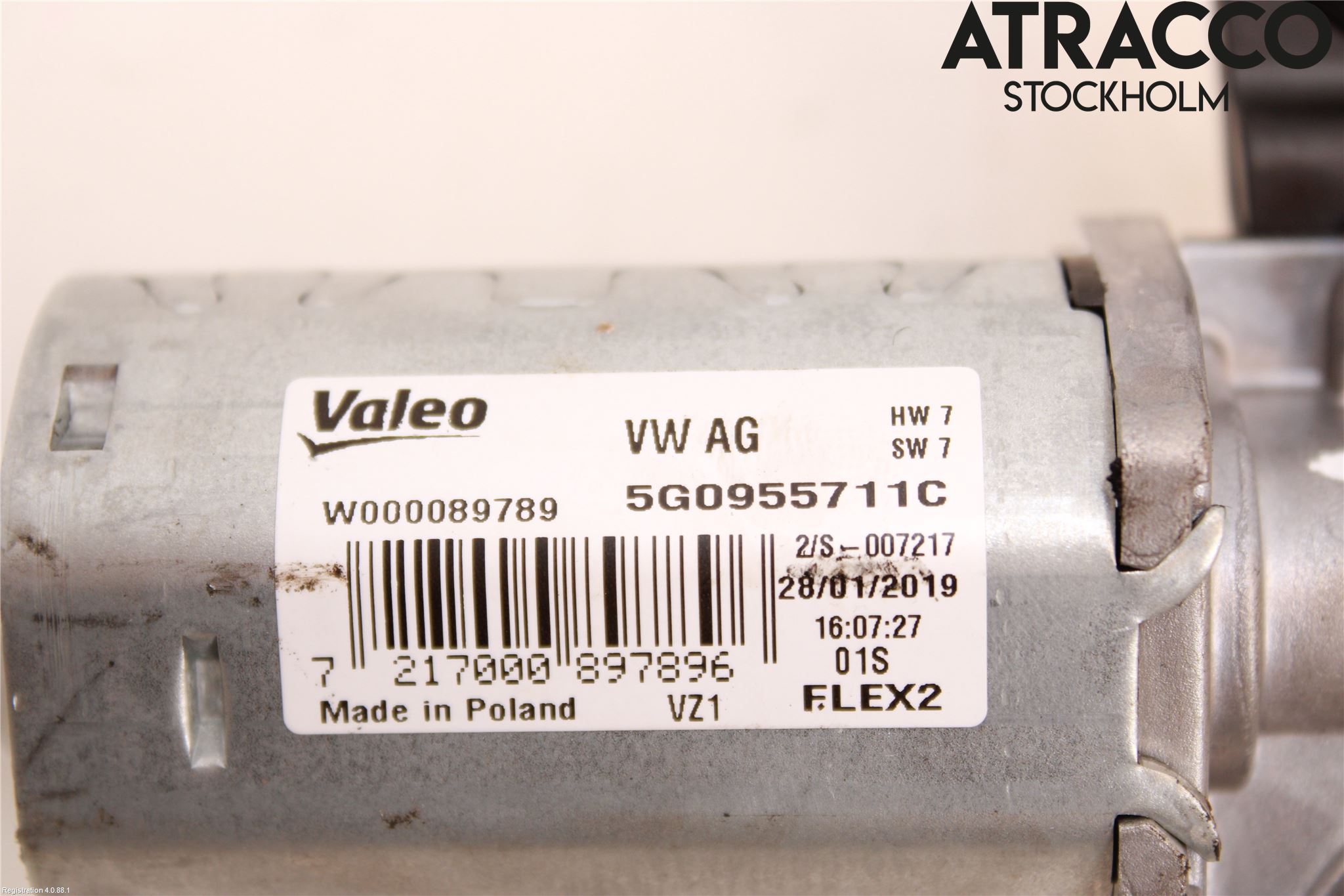 Volkswagen VW PASSAT 15-19 Torkarmotor Baklucka