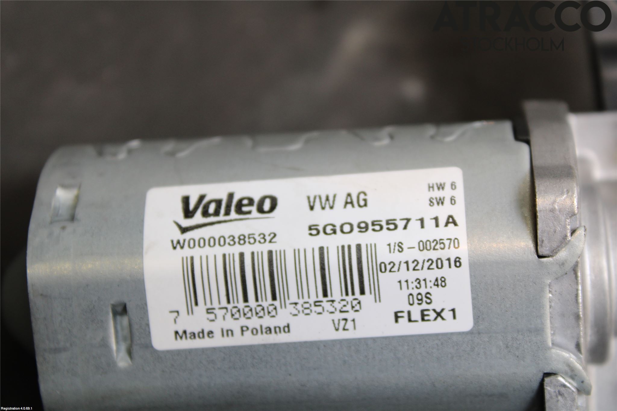 Volkswagen VW PASSAT 15-19 Torkarmotor Baklucka