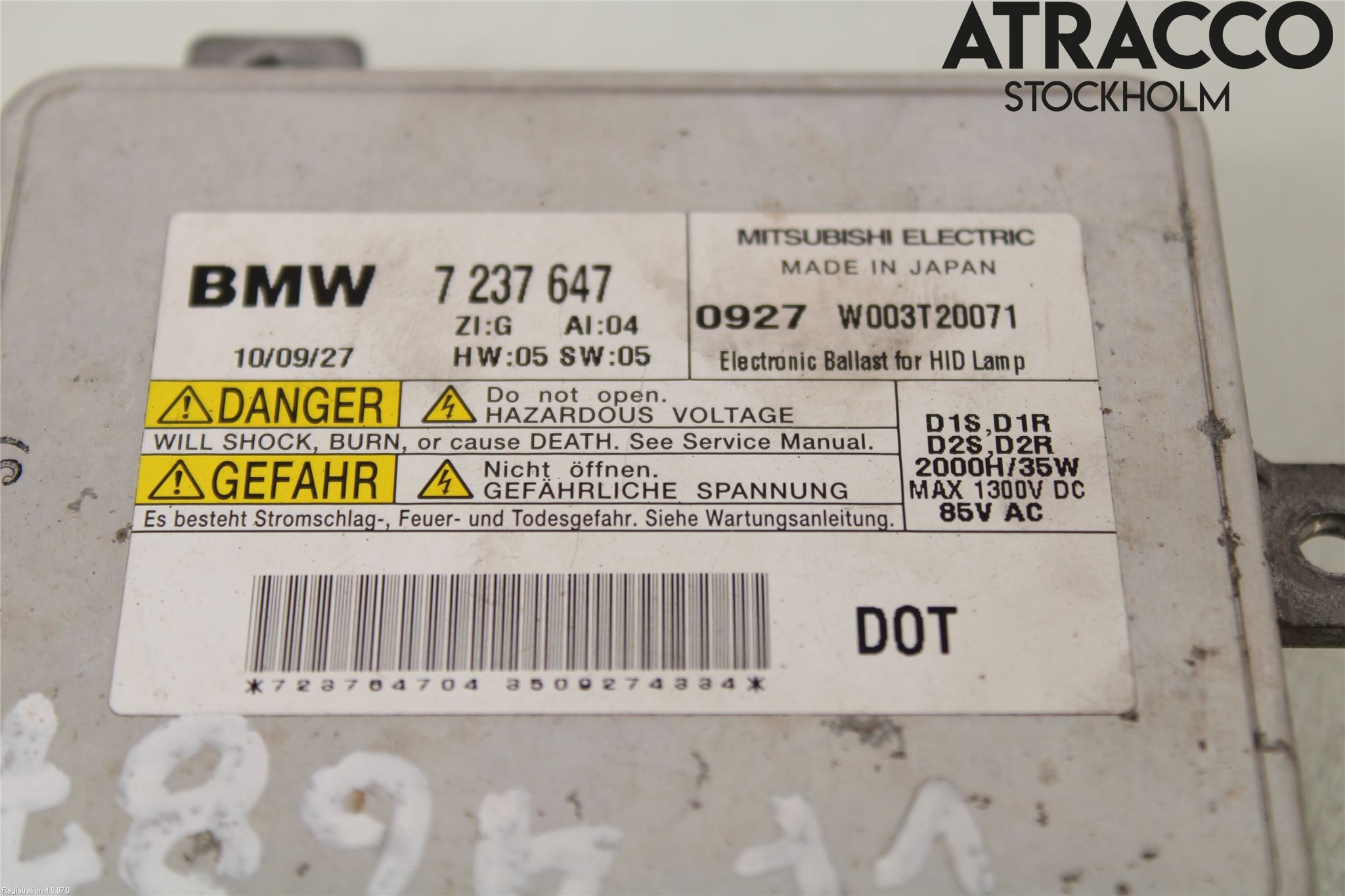 BMW 3 E90/91 SED/TOU 05-12 Styrenhet Strålkastare