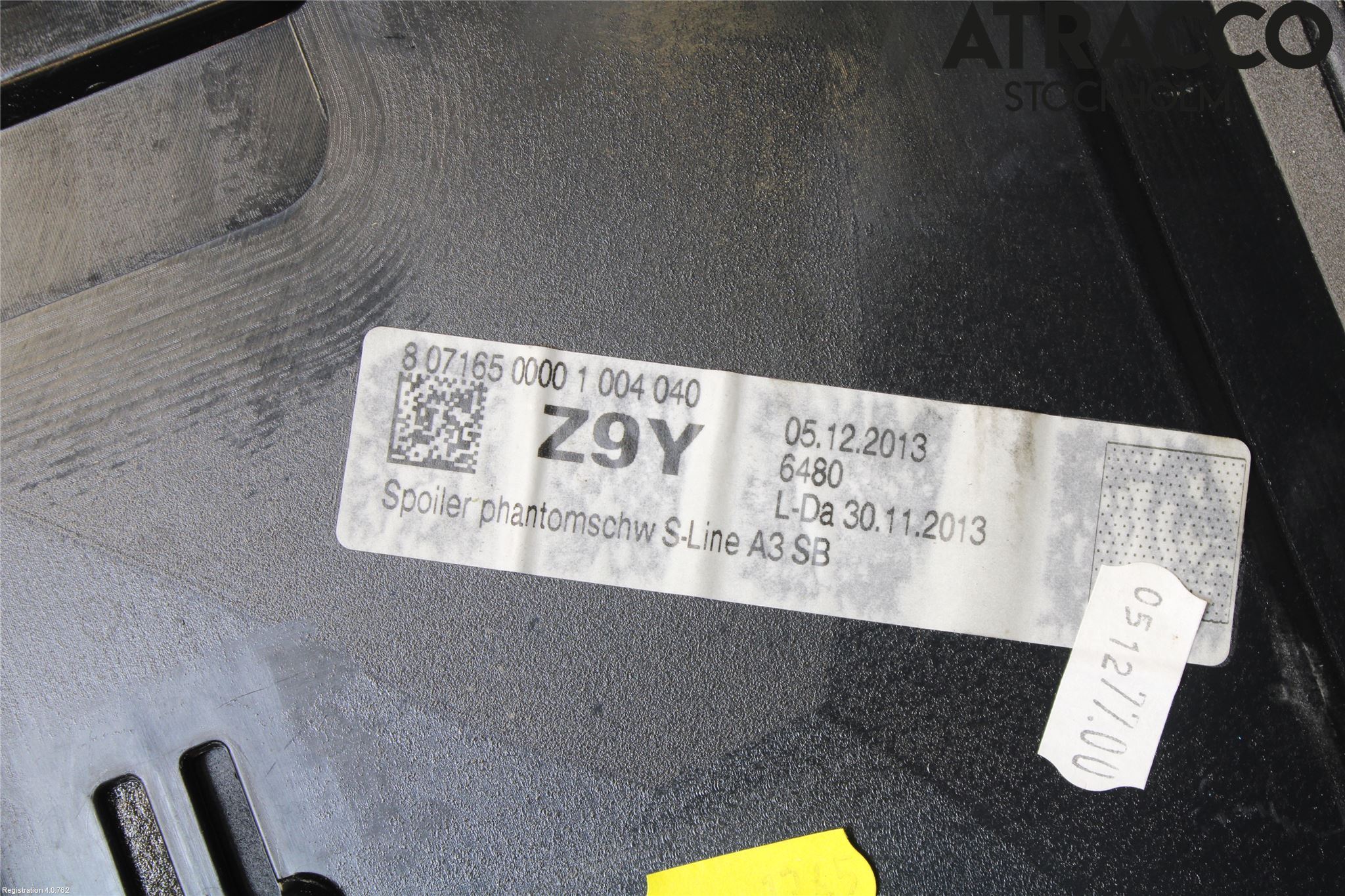 Audi A3/S3 8V 13-20 Spoiler Baklucka