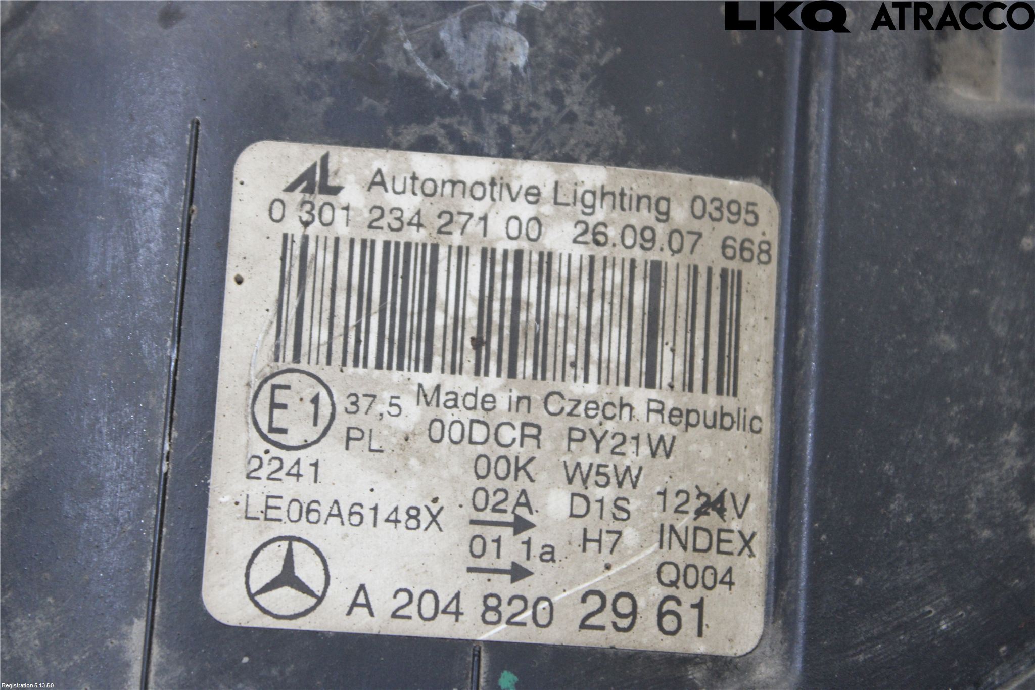 Mercedes-Benz MB C-KLASS (W204) 07-15 Strålkastare Vänster