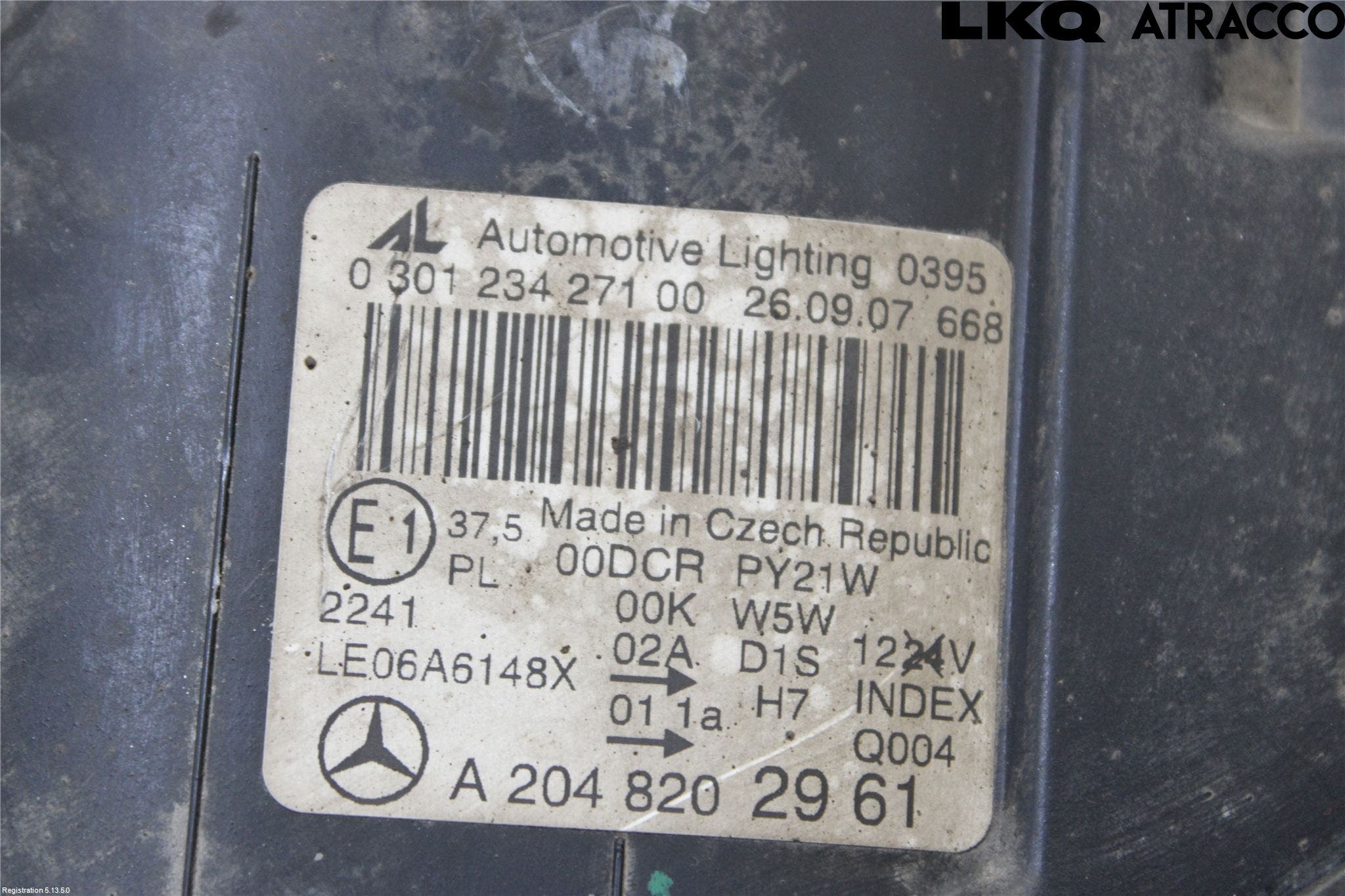 Mercedes-Benz MB C-KLASS (W204) 07-15 Strålkastare Vänster