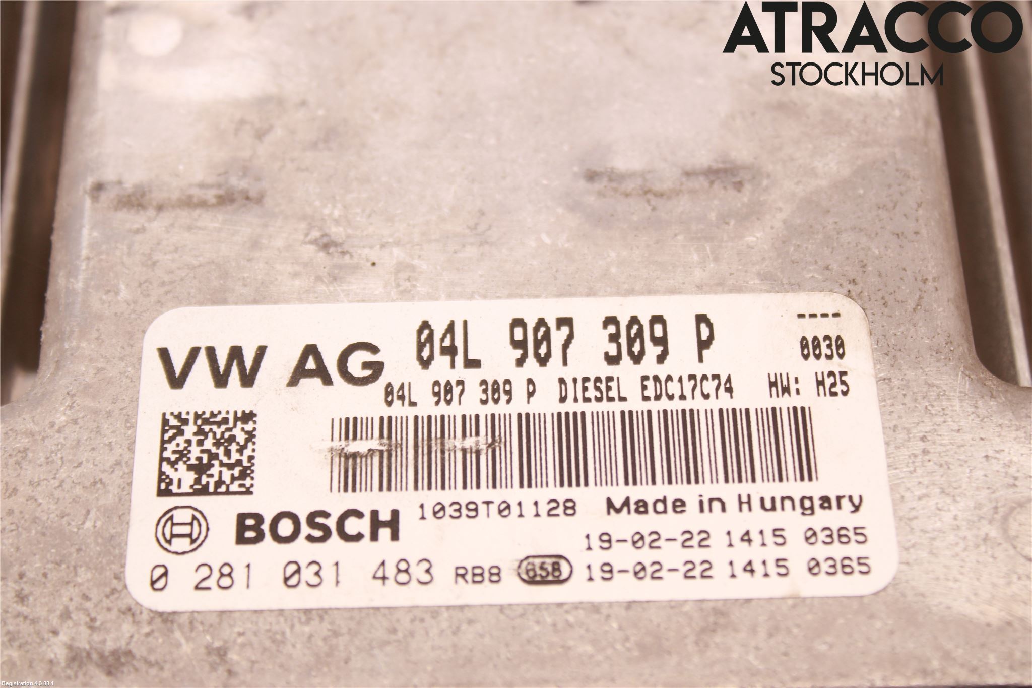 Volkswagen VW PASSAT 15-19 Styrenhet Inspump Diesel