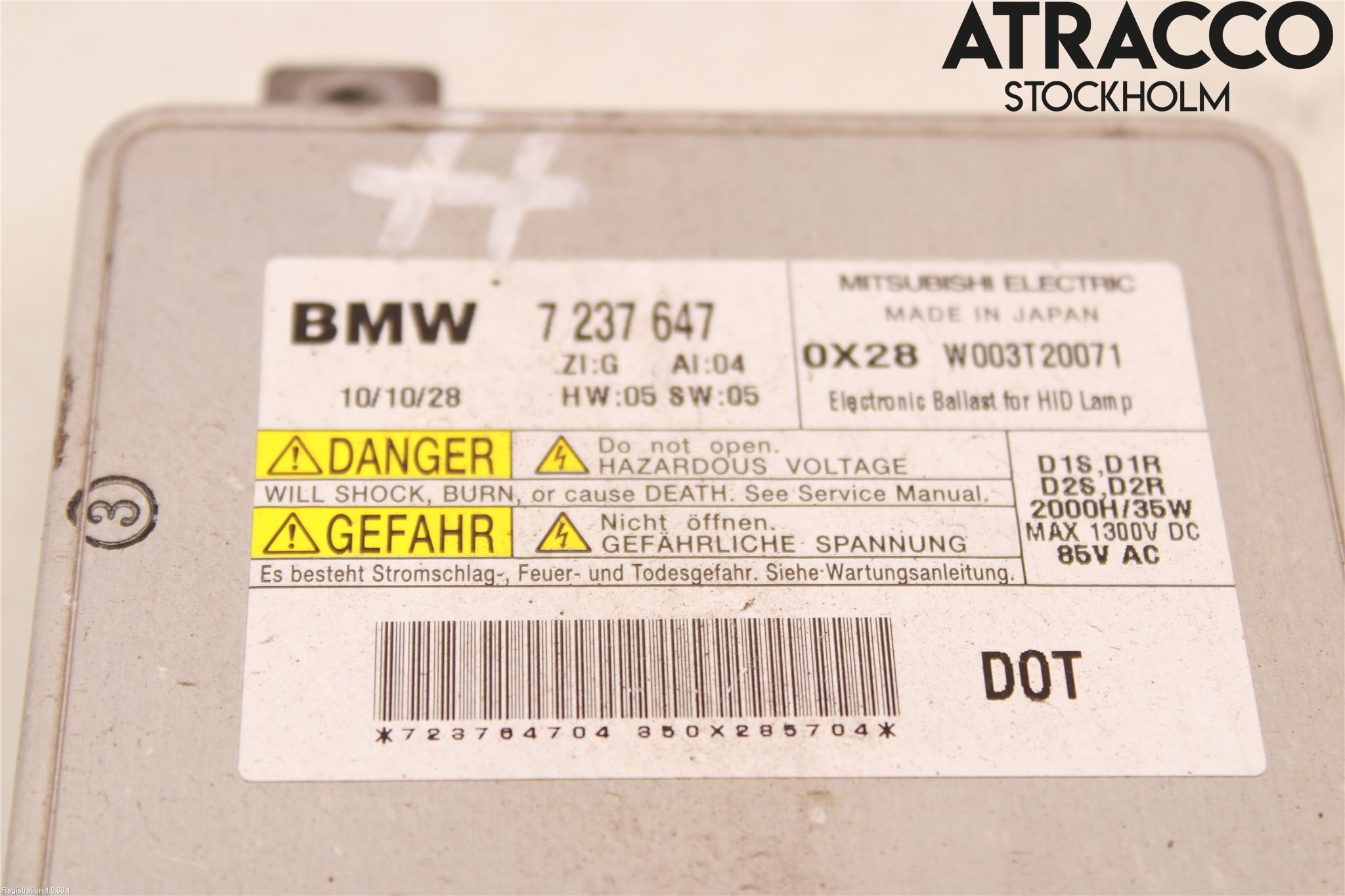 BMW 5 F10/F11/F18 09-17 Styrenhet Strålkastare