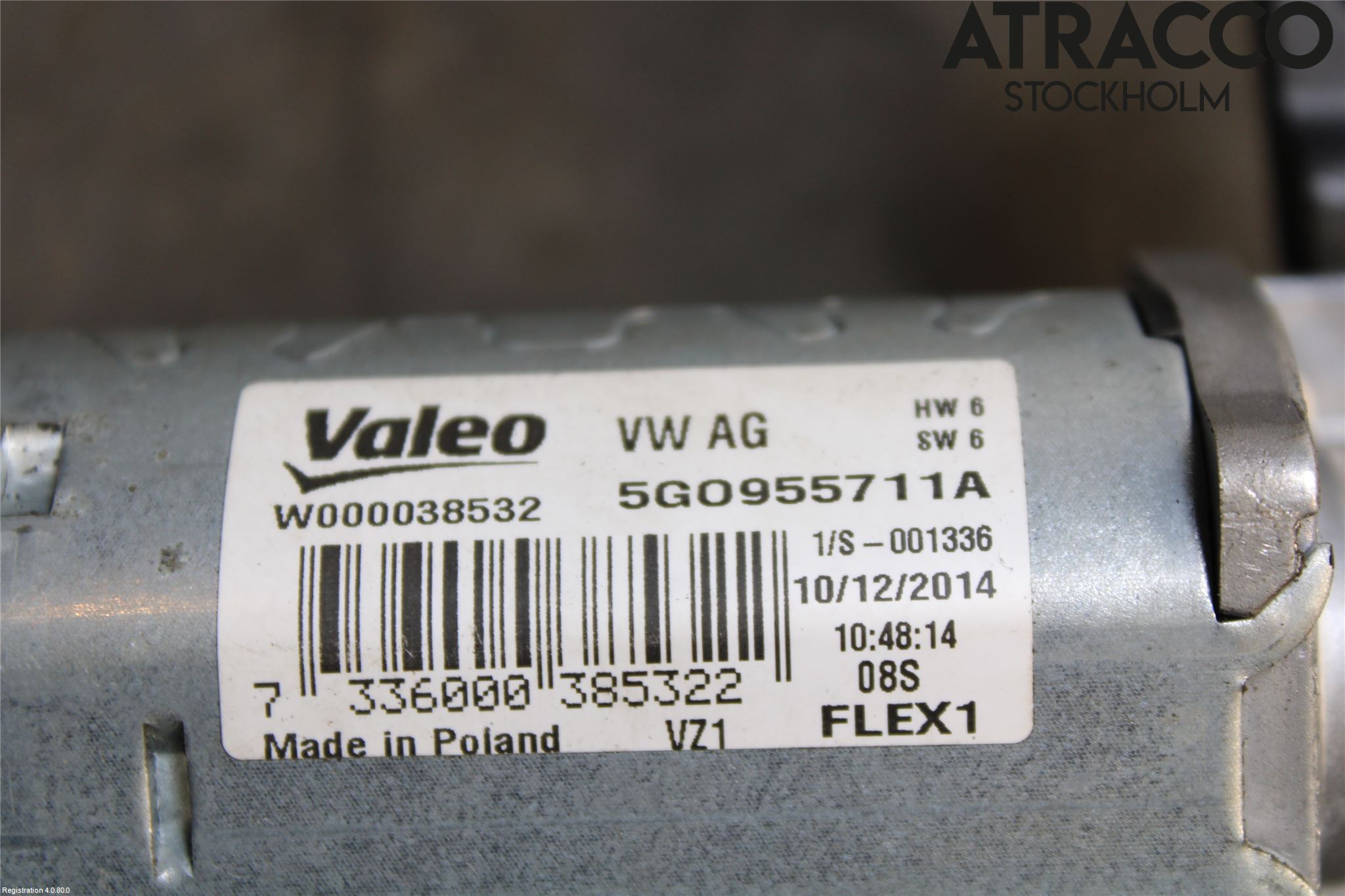 Volkswagen VW GOLF / E-GOLF VII 13-20 Torkarmotor Baklucka