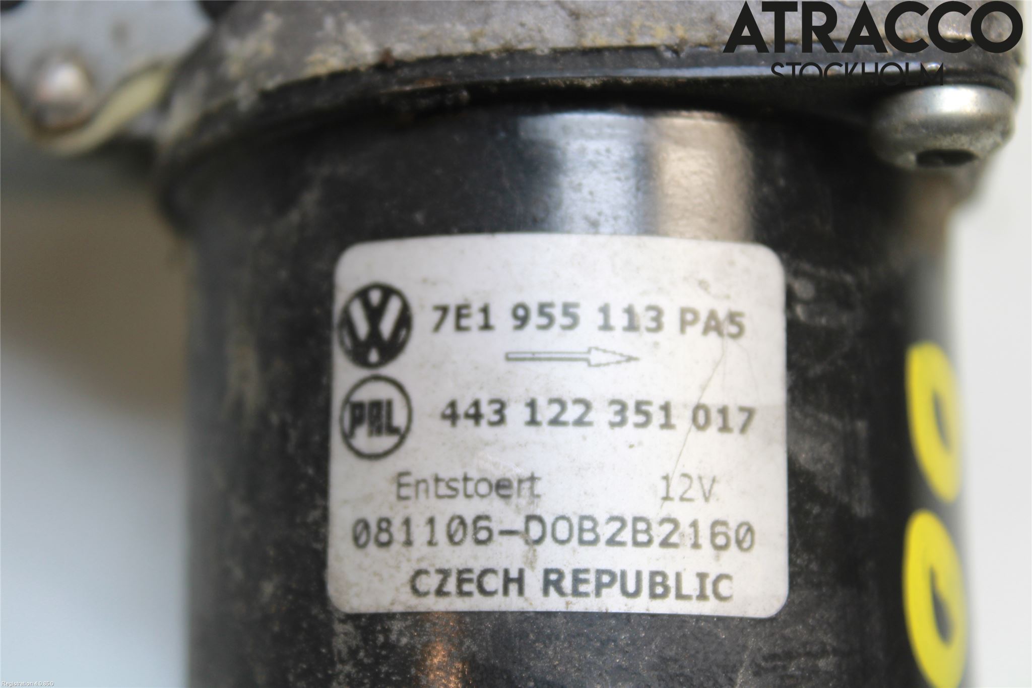 Volkswagen VW TRANSP/CARAVELLE (T5) 04-15 Torkarmotor Vindruta