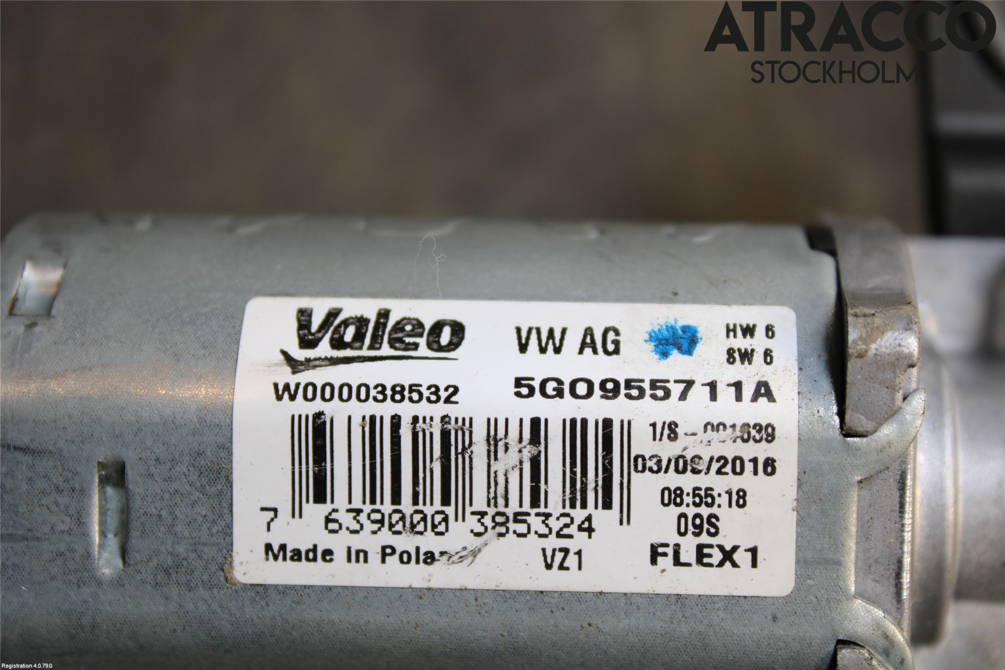 Volkswagen VW GOLF / E-GOLF VII 13-20 Torkarmotor Baklucka