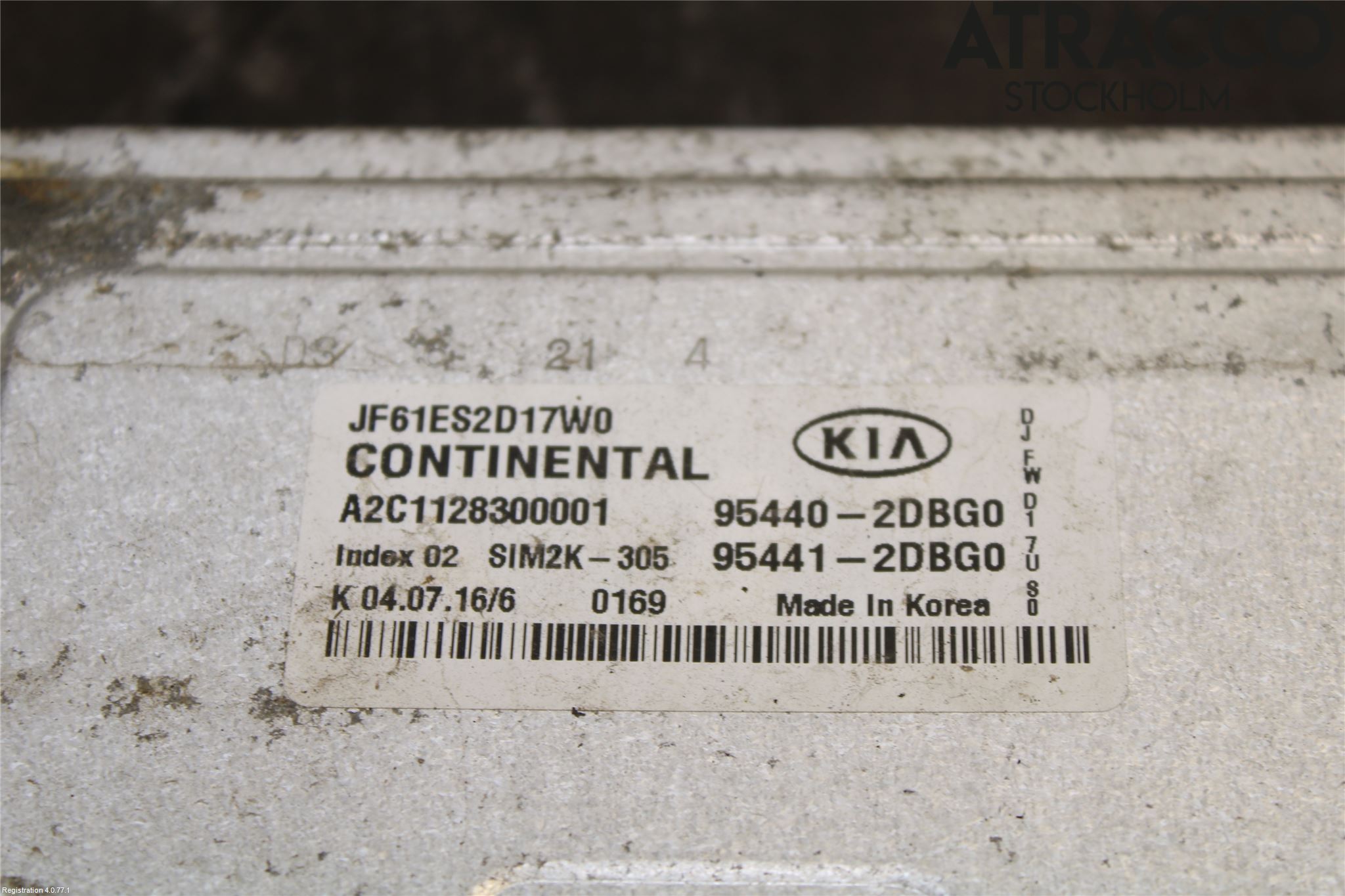 Kia OPTIMA 16-20 Styrenhet Insprut Bensin