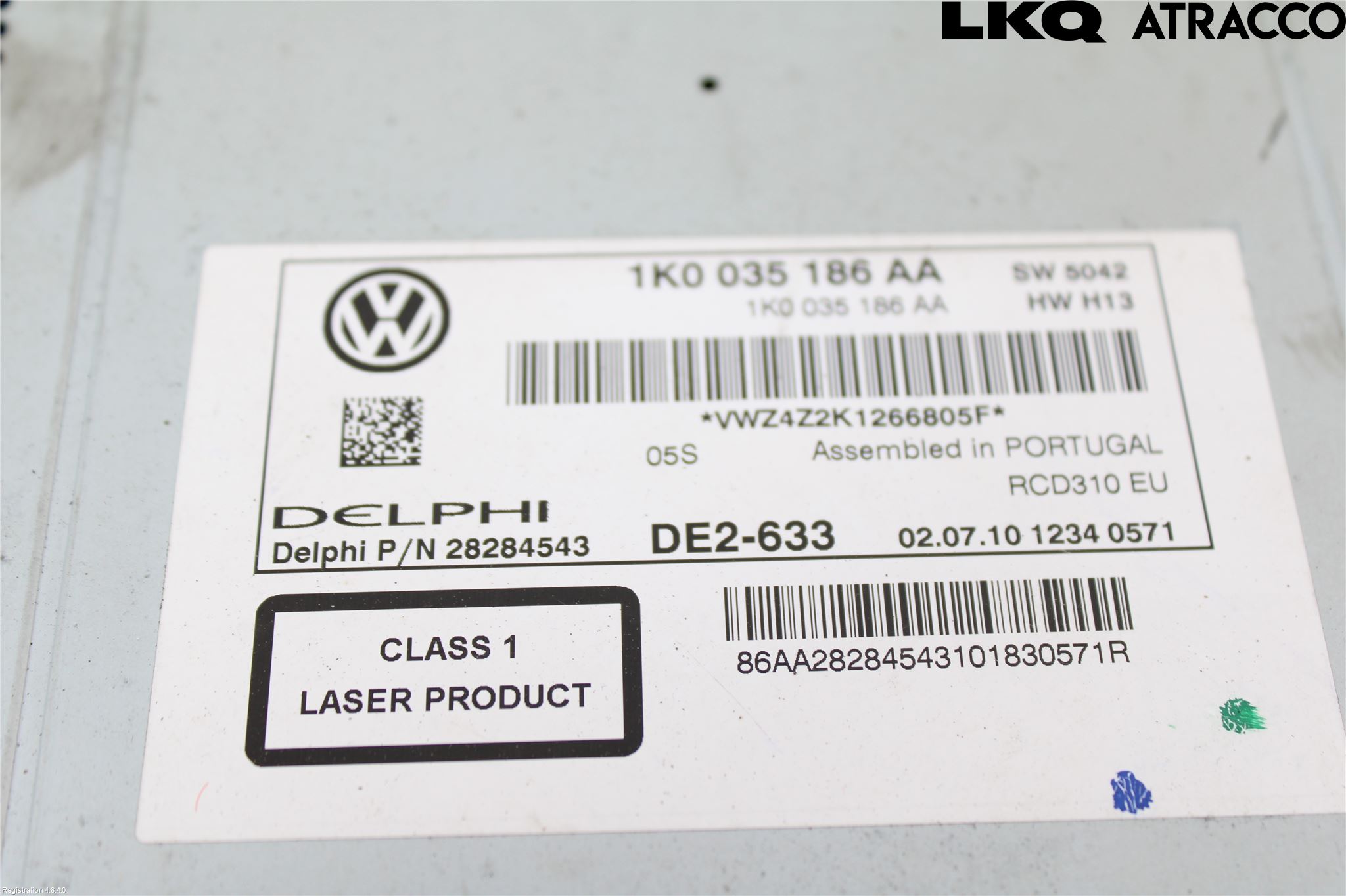 Volkswagen VW GOLF VI 09-13 Cd Radio - Multimediapanel
