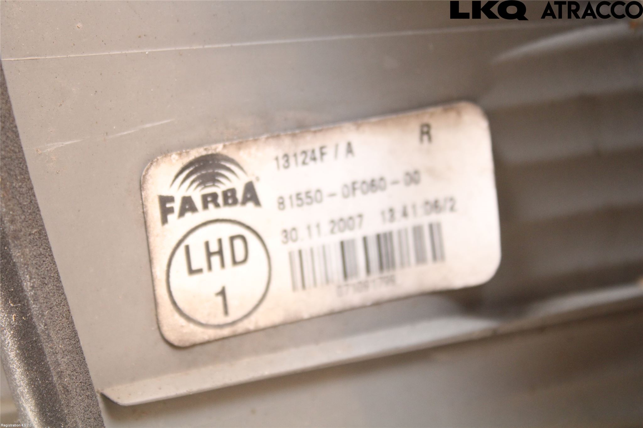 Toyota COROLLA VERSO 08-09 Bakljus Höger