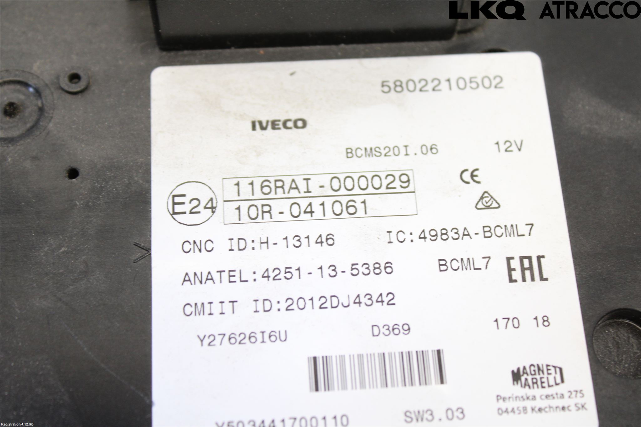 Iveco DAILY 14->> Säkringsdosa-Elcentral