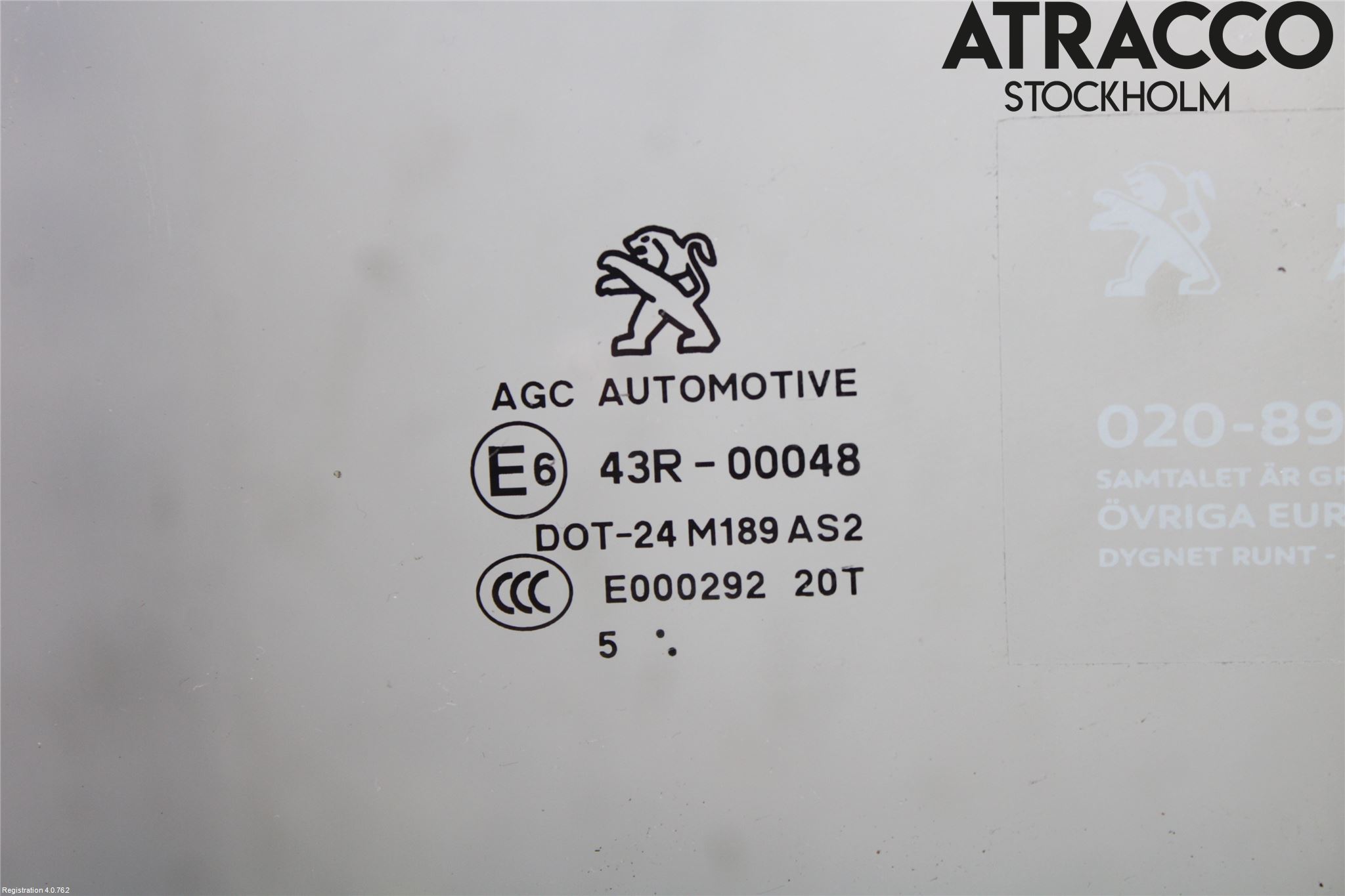 Peugeot 2008 13-20 Dörruta Bak Vänster