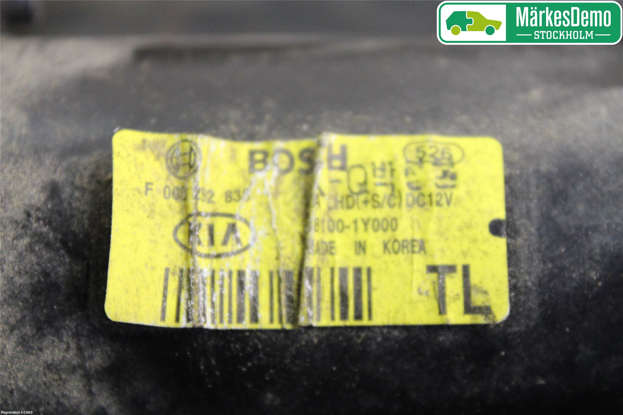 Kia PICANTO 12-17 Torkarmotor Vindruta