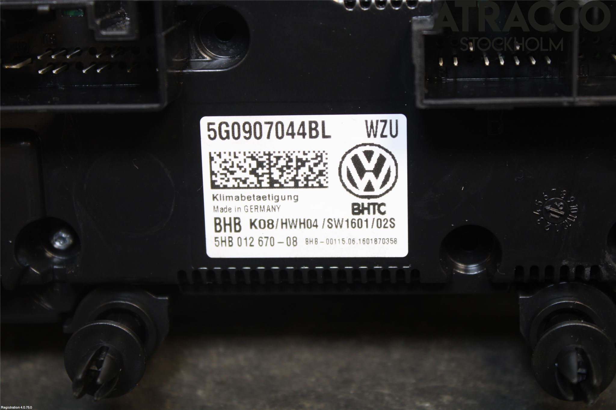 Volkswagen VW GOLF / E-GOLF VII 13-20 Ac Styrenhet Ac Manöveren