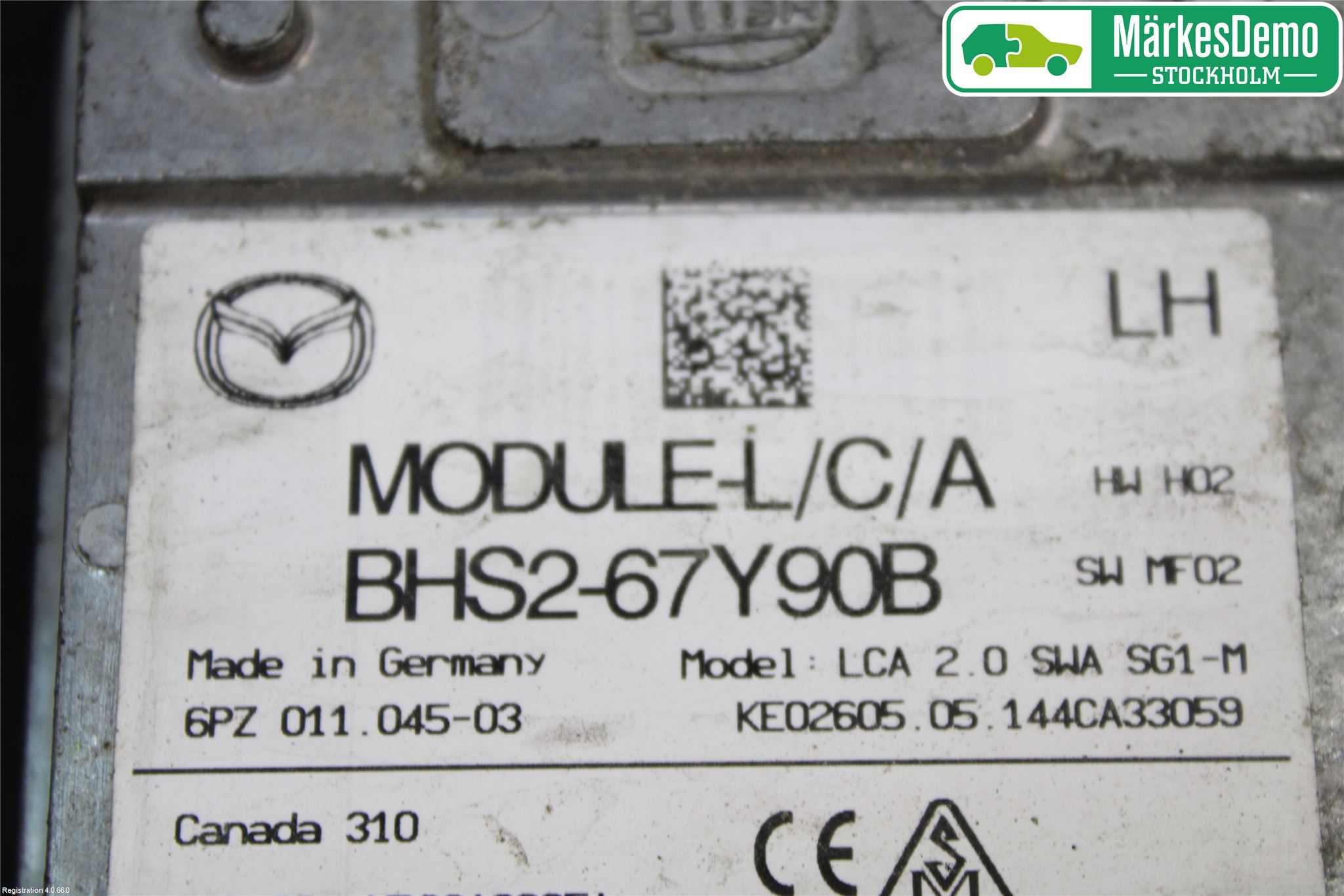 Mazda 3 III 14-19 Sensor Aktivt Kollisionsskydd