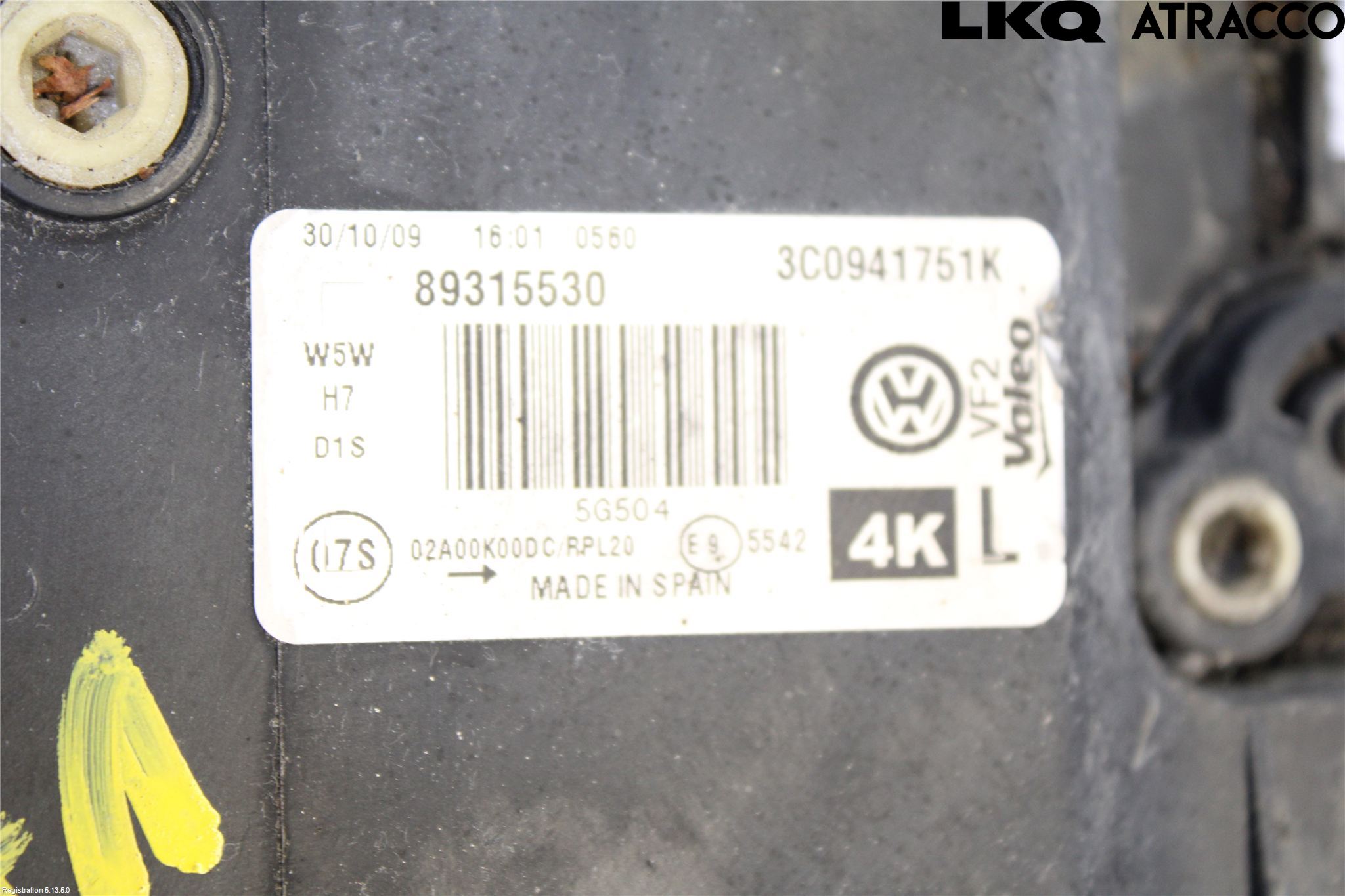 Volkswagen VW PASSAT 05-11 Strålkastare Vänster