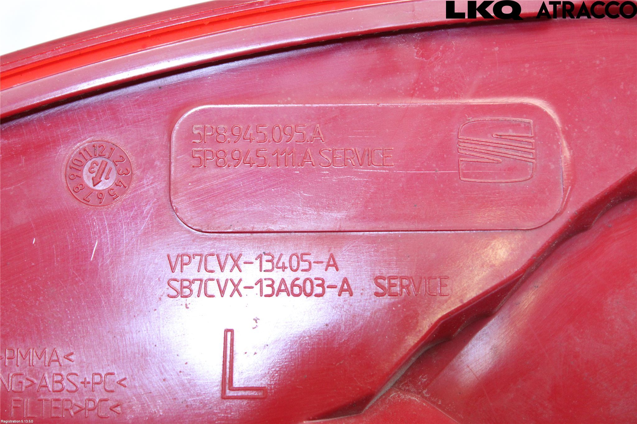 Seat ALTEA Bakljus Vänster