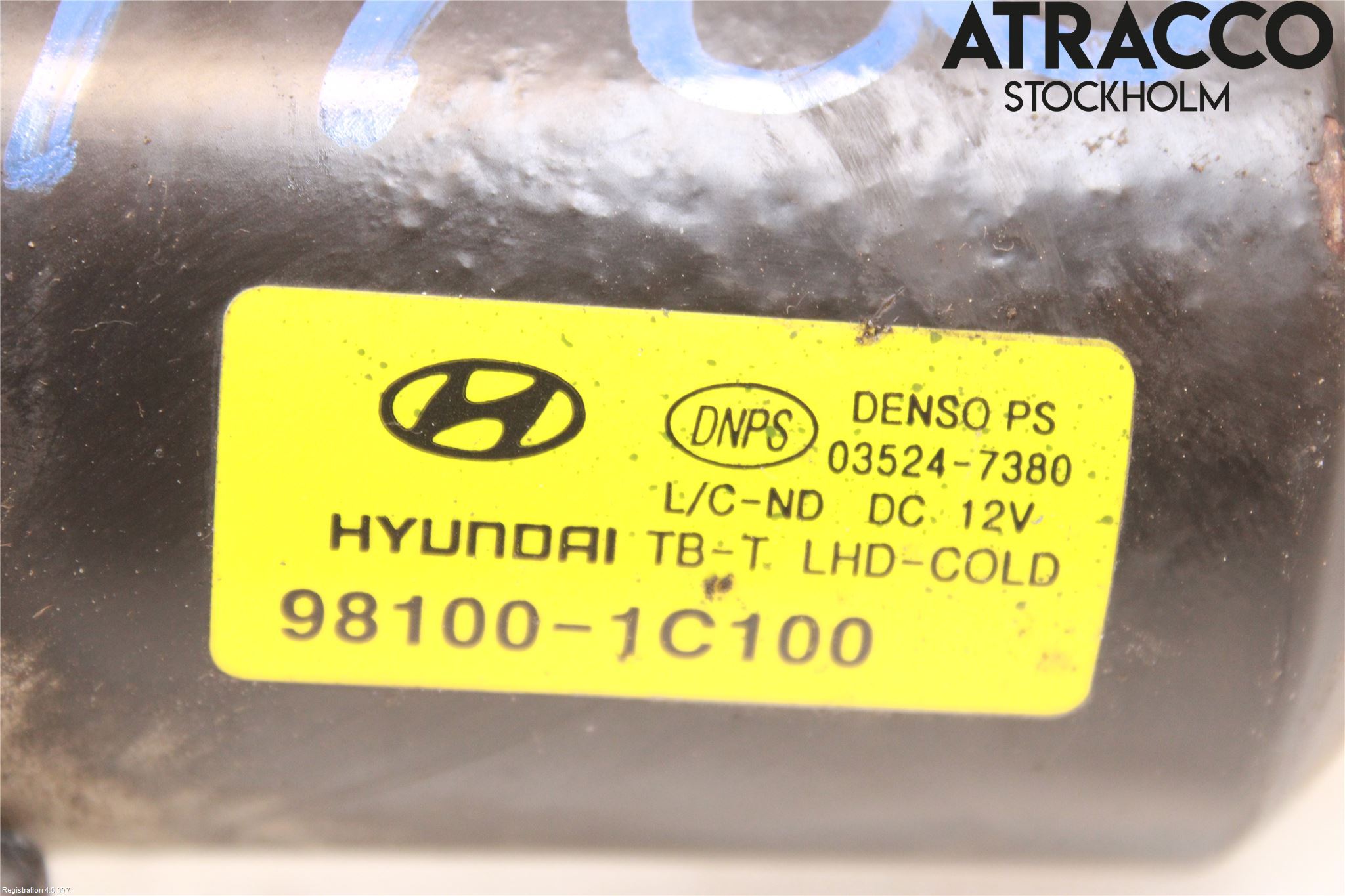 Hyundai GETZ Torkarmotor Vindruta