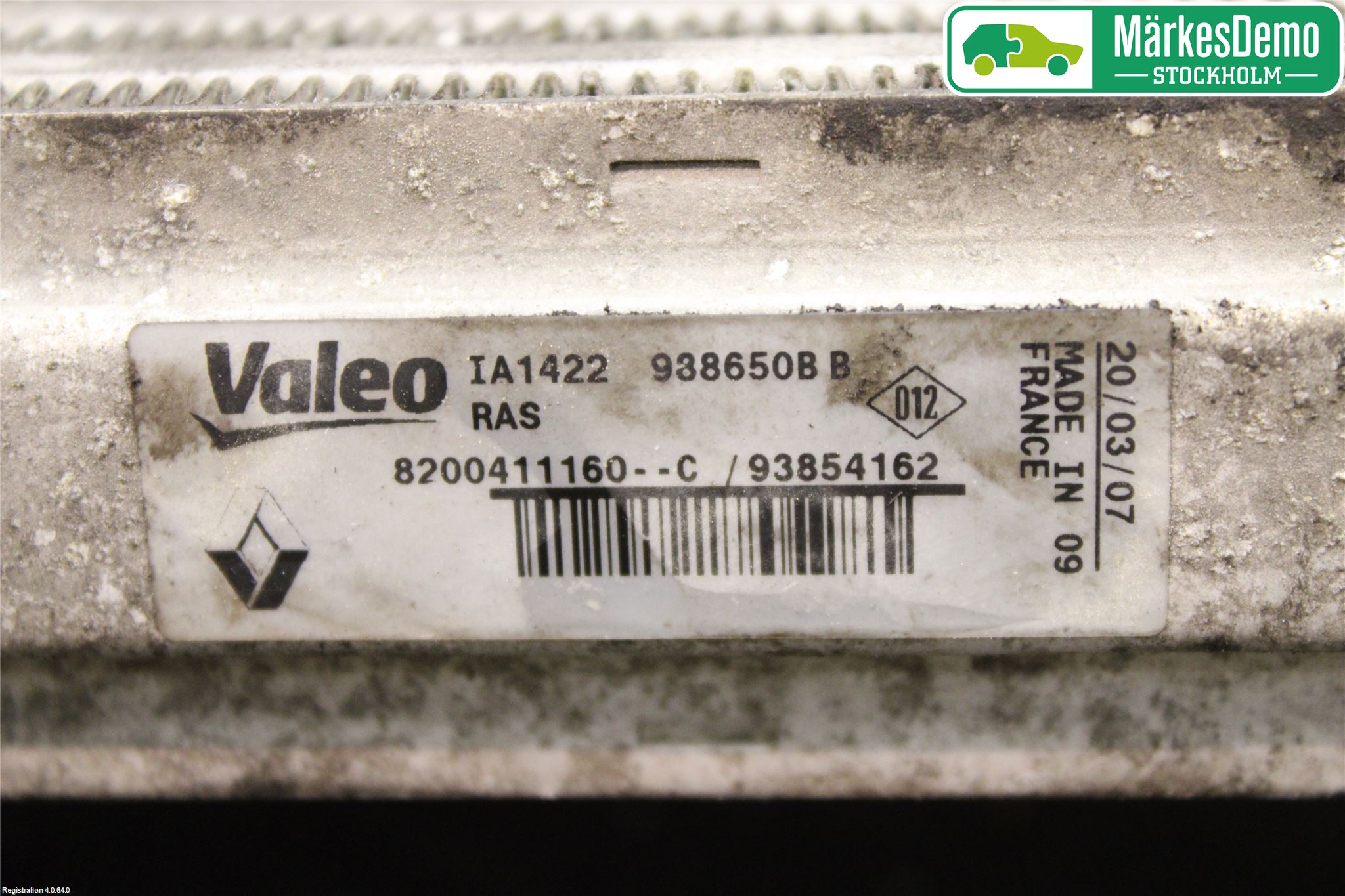 Opel VIVARO 01-14 Laddluft-Intercooler Kyl