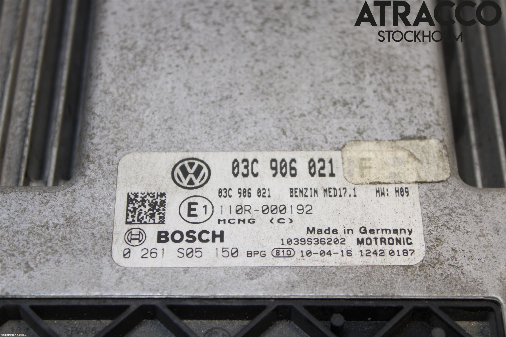 Volkswagen VW TOURAN 10-15 Styrenhet Insprut Bensin