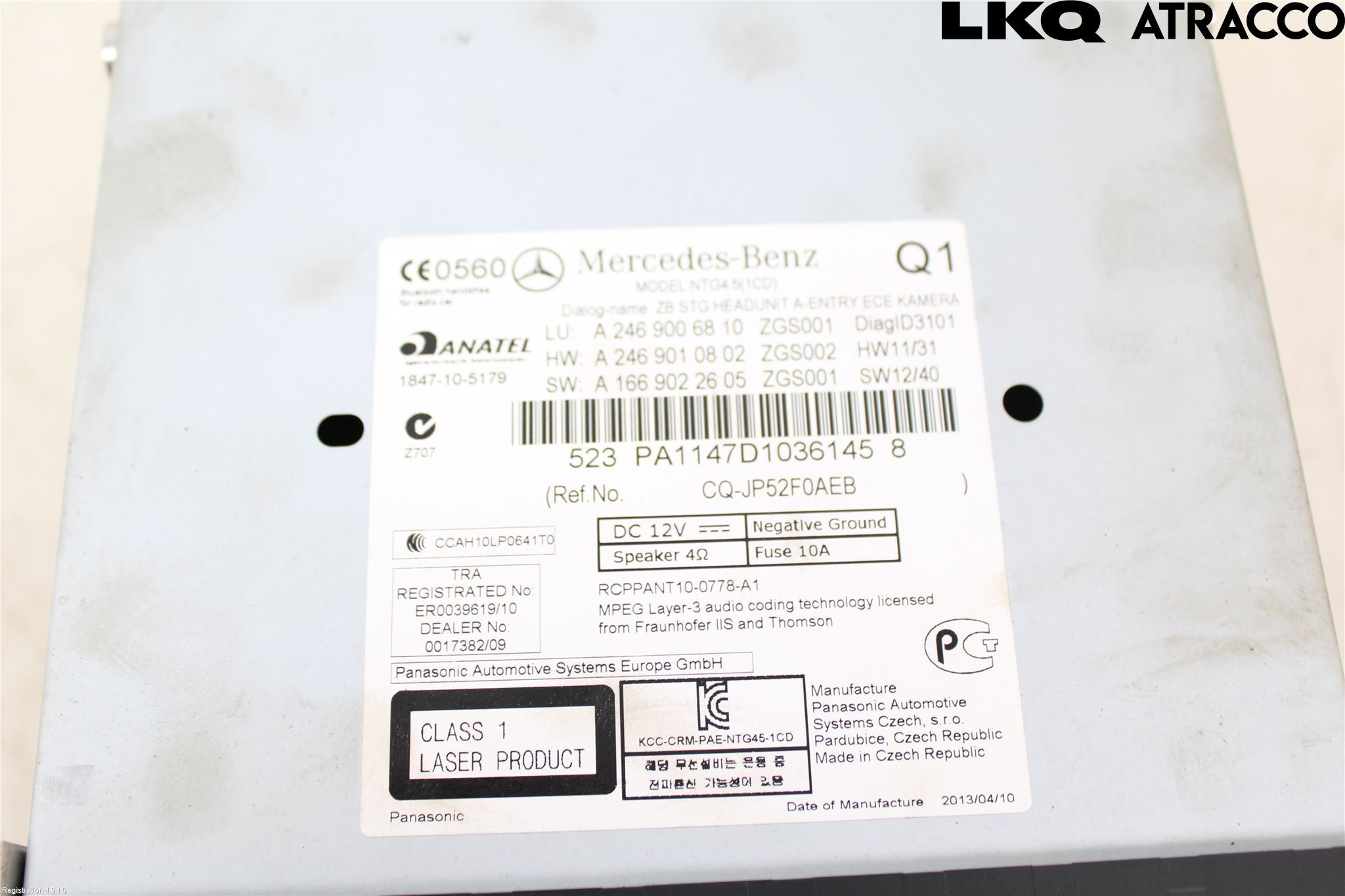 Mercedes-Benz MB A-KLASS (W176) 13-18 Cd Radio - Multimediapanel